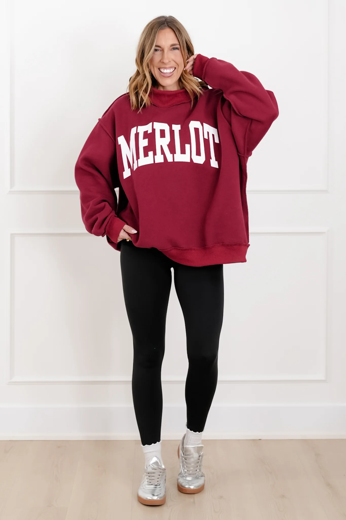 Long Sleeve Reversible "Merlot/Hungover" Graphic Sweatshirt - Image 5