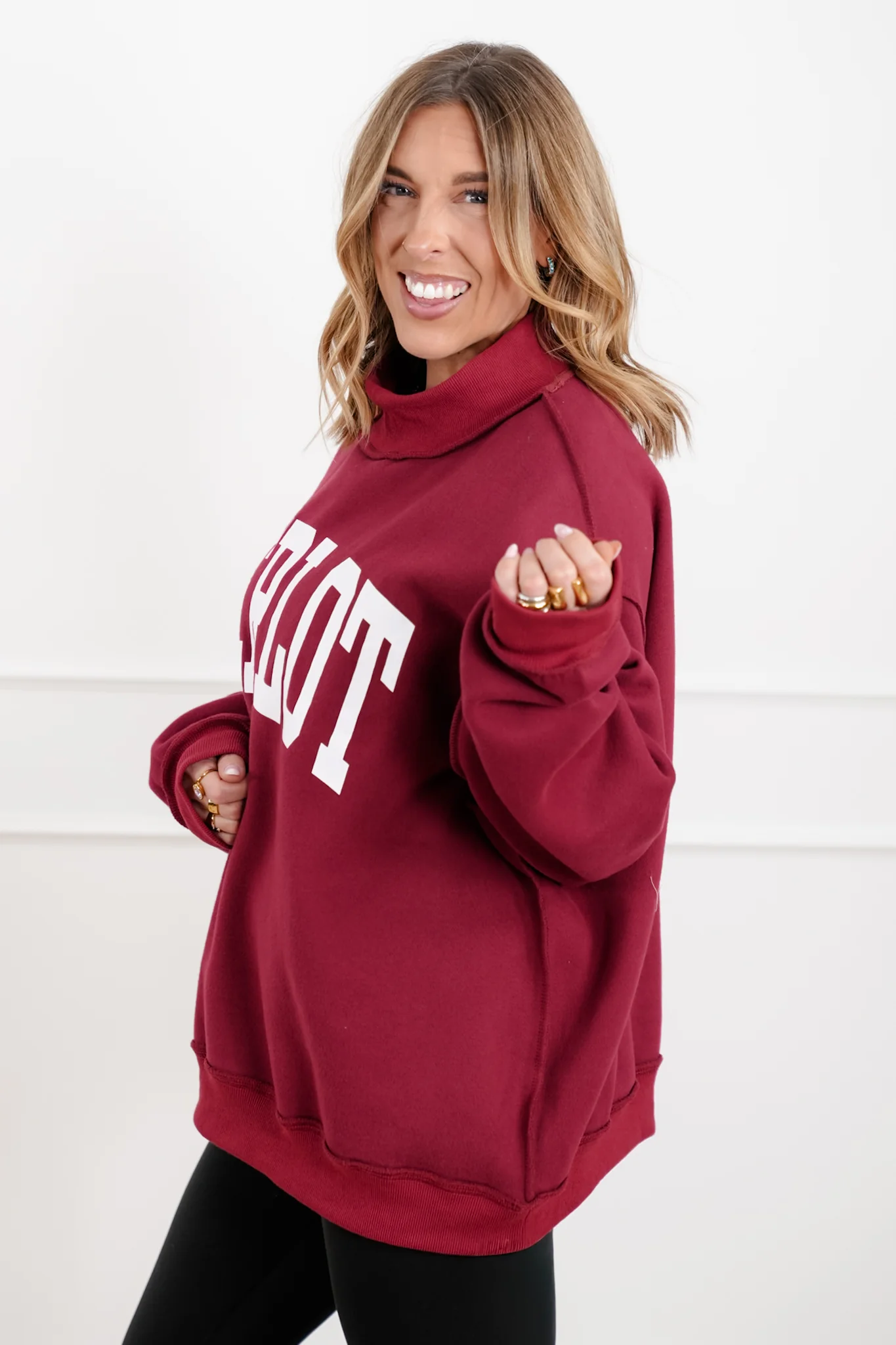 Long Sleeve Reversible "Merlot/Hungover" Graphic Sweatshirt - Image 6