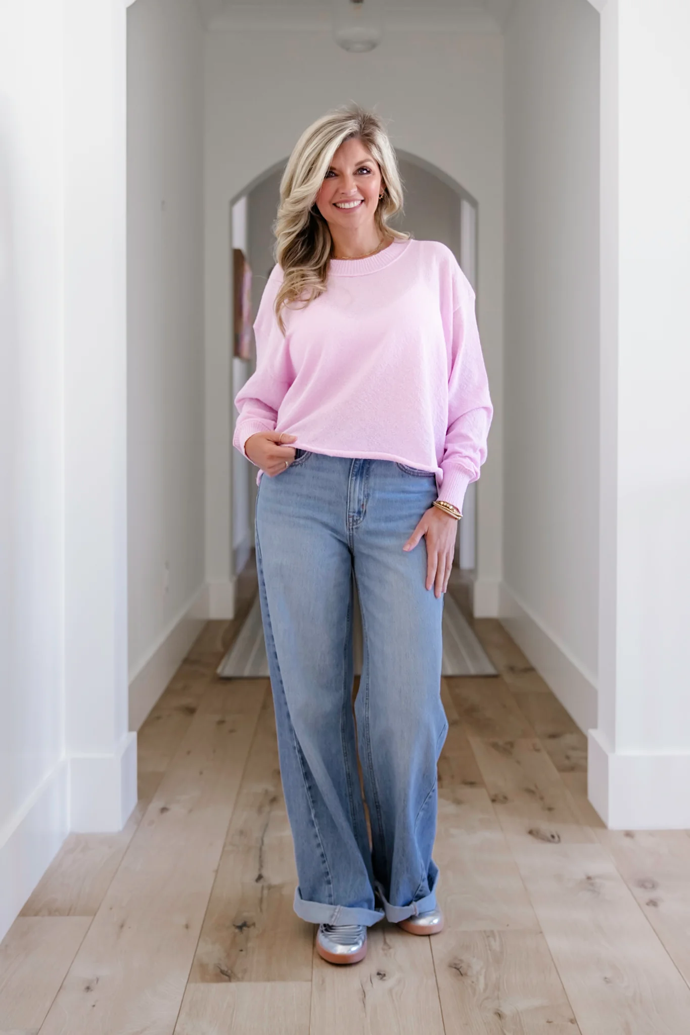 Long Sleeve Open Back Knit Sweater - Image 6