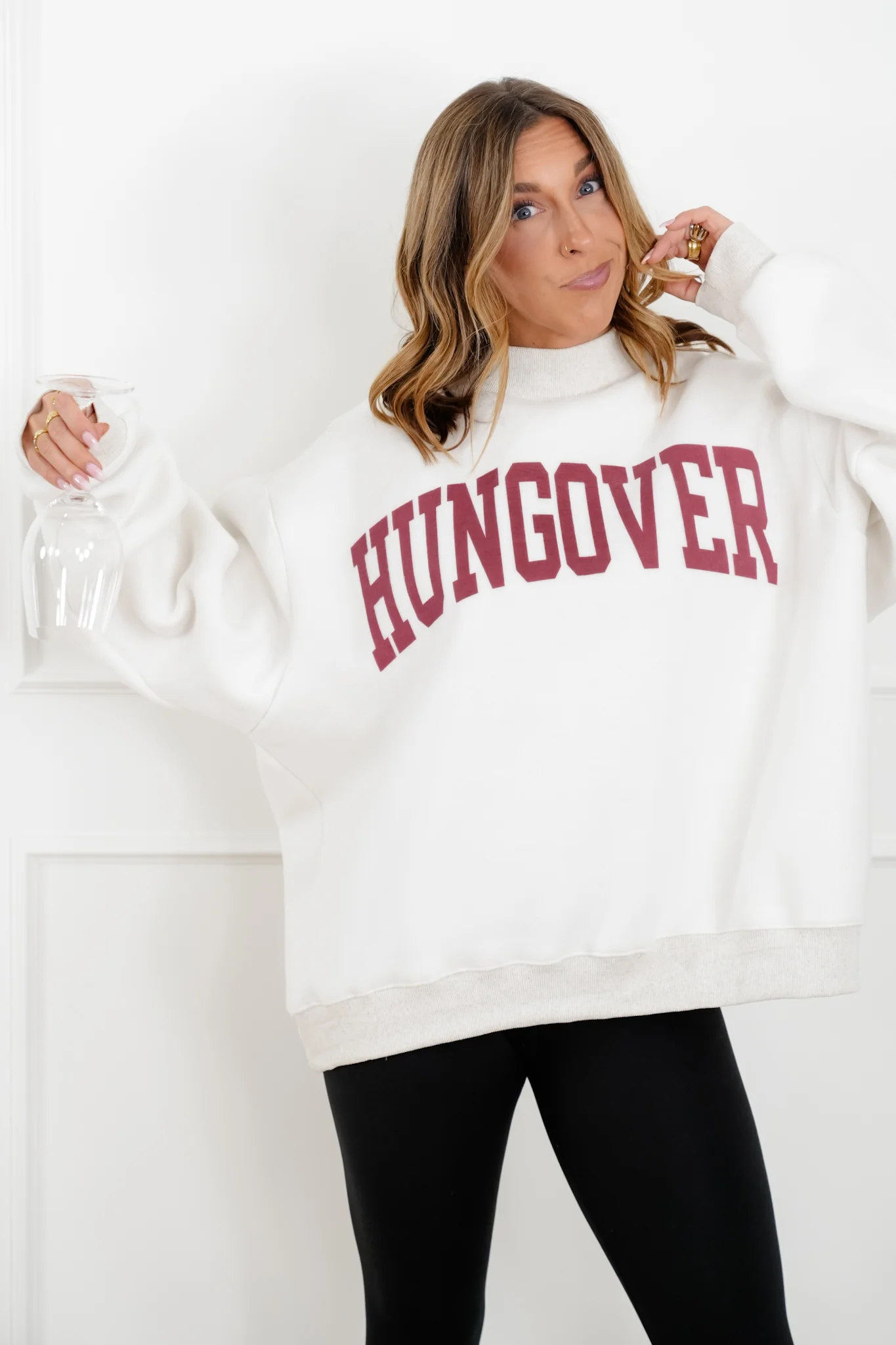 Long Sleeve Reversible "Pinot/Hungover" Graphic Sweatshirt - Image 2
