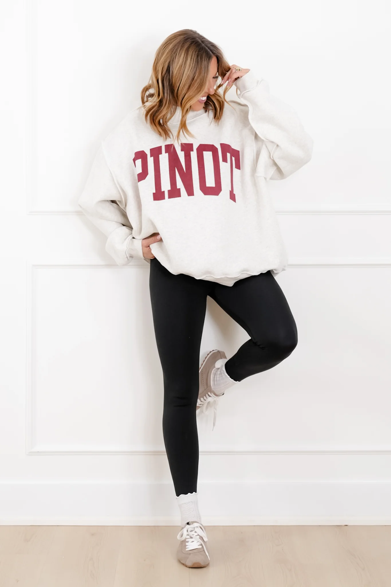 Long Sleeve Reversible "Pinot/Hungover" Graphic Sweatshirt - Image 4