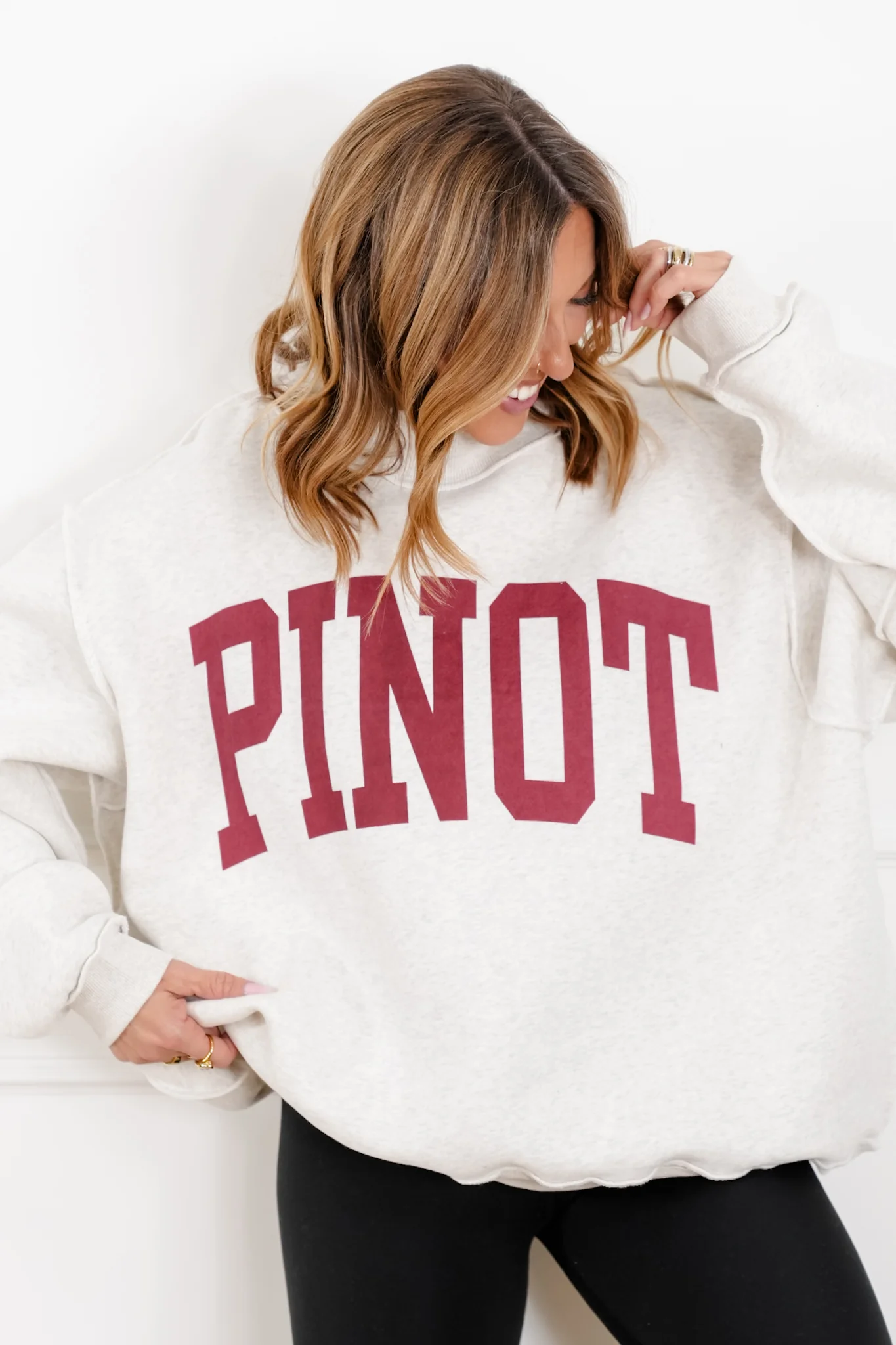 Long Sleeve Reversible "Pinot/Hungover" Graphic Sweatshirt - Image 7