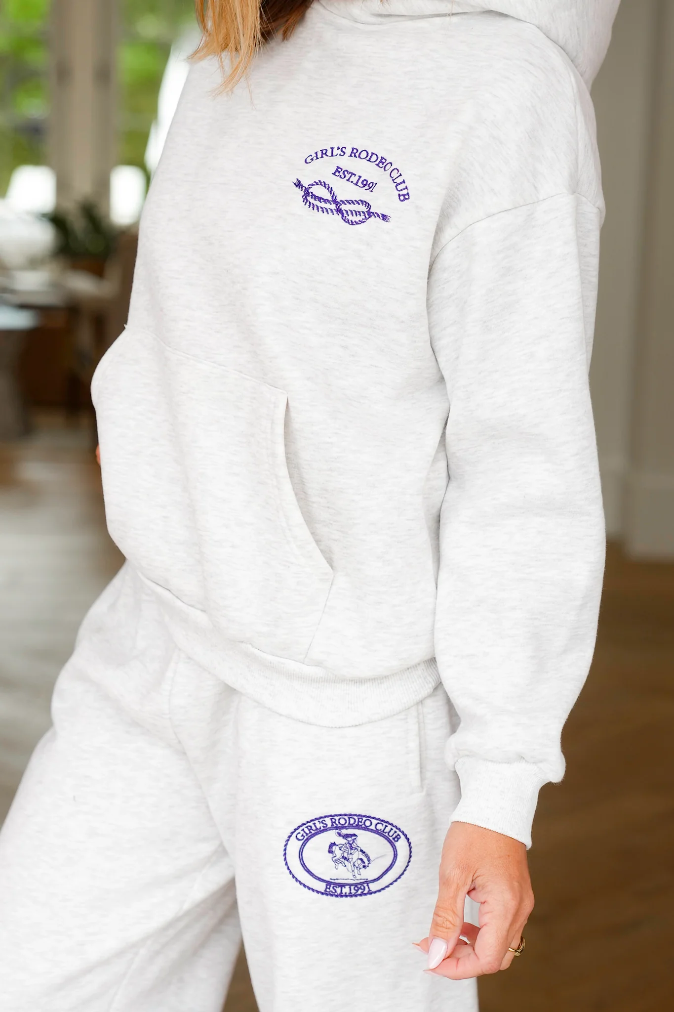 Long Sleeve Embroidered "Girl's Rodeo Club" Hoodie - Image 3