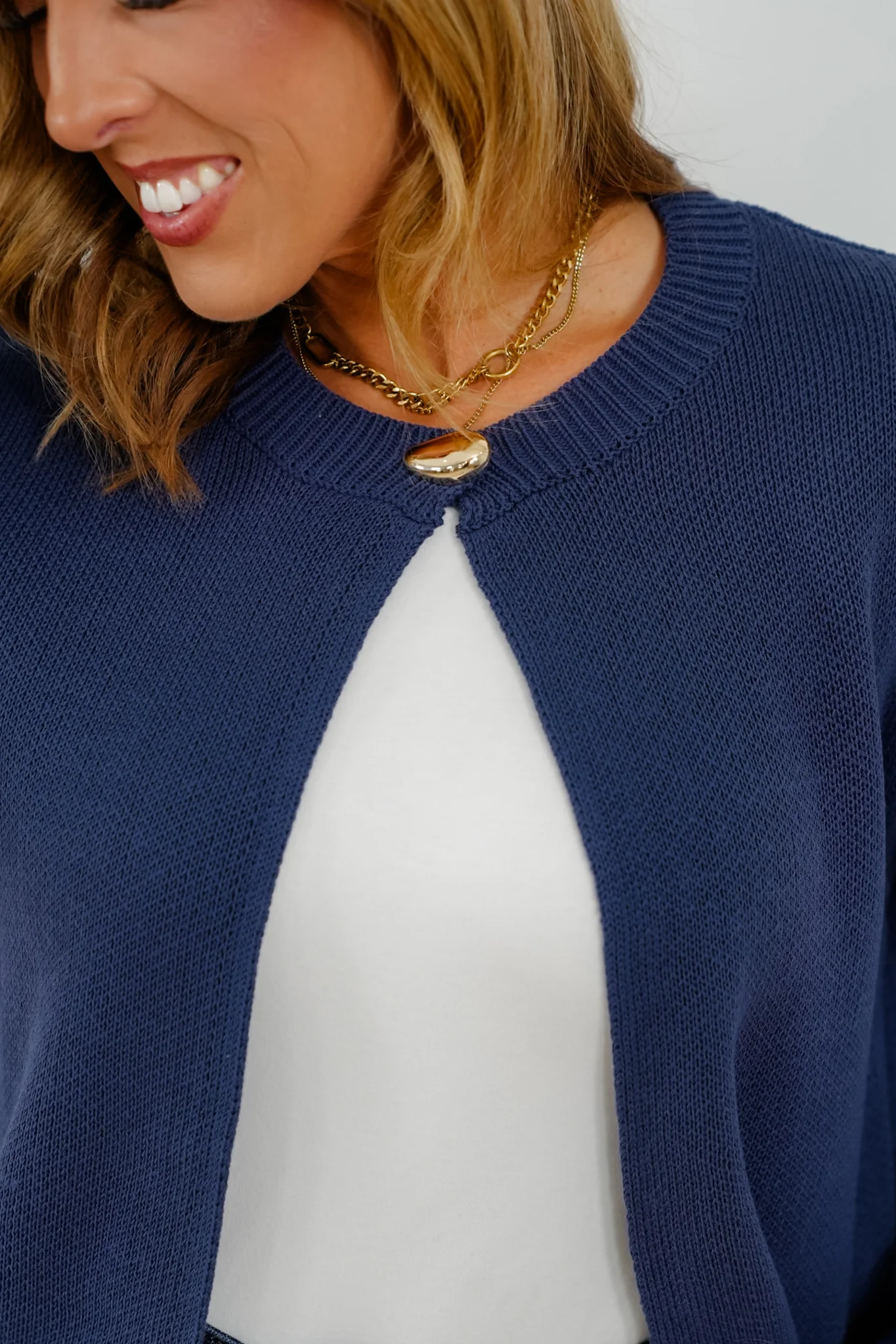 Long Sleeve Single Button Cardigan Sweater - Image 9