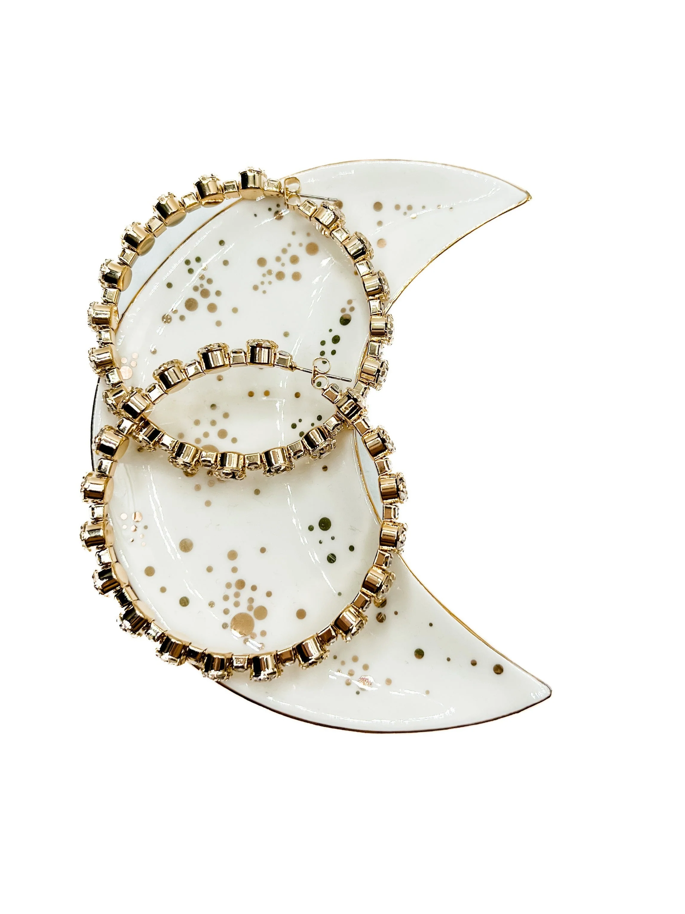 Love, Poppy Bling Crystal Paved Hoop Earring (Multiple Colors) - Image 5
