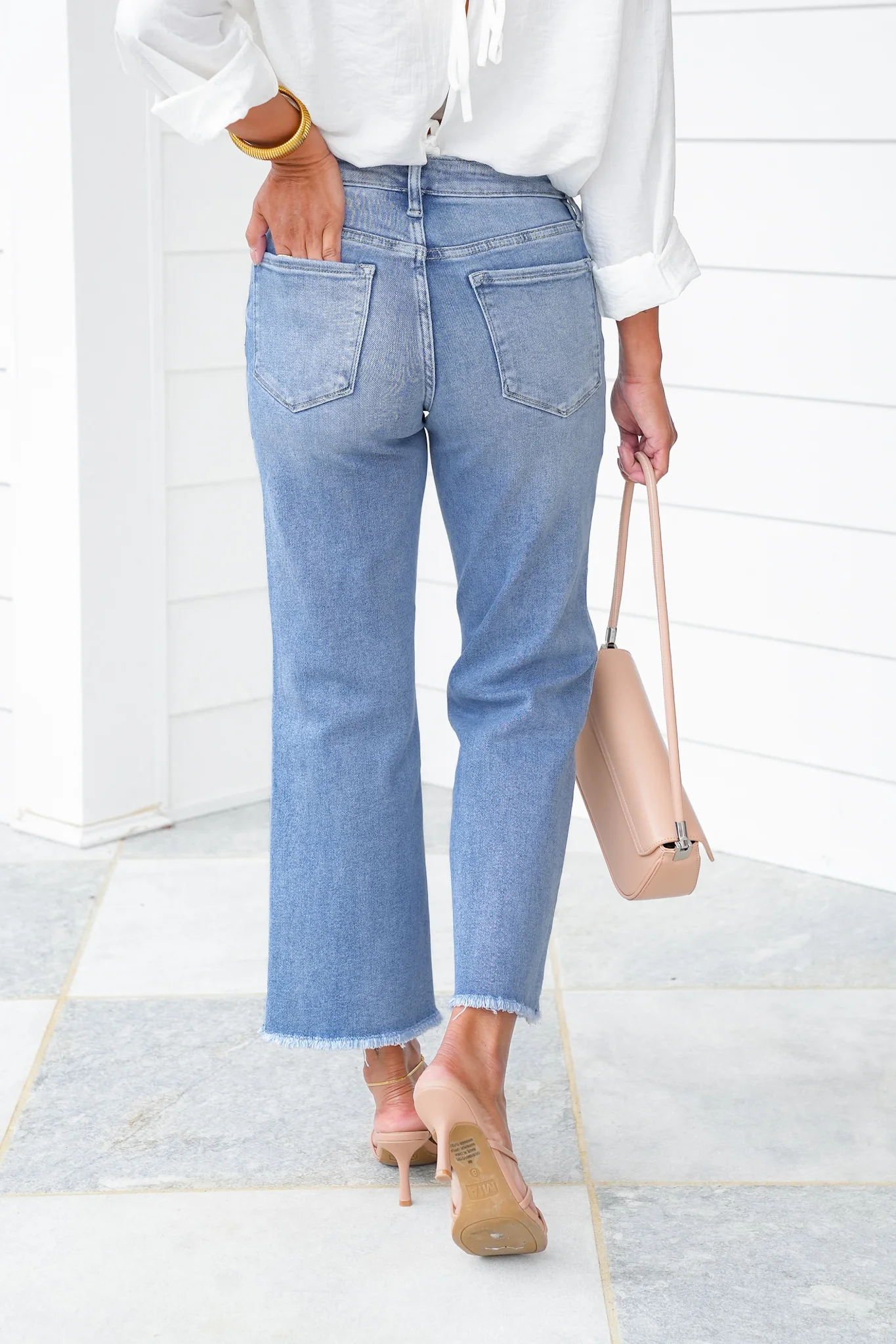 Lovervet High Rise Medium Wash Cropped Slim Wide Leg Jeans - Image 7