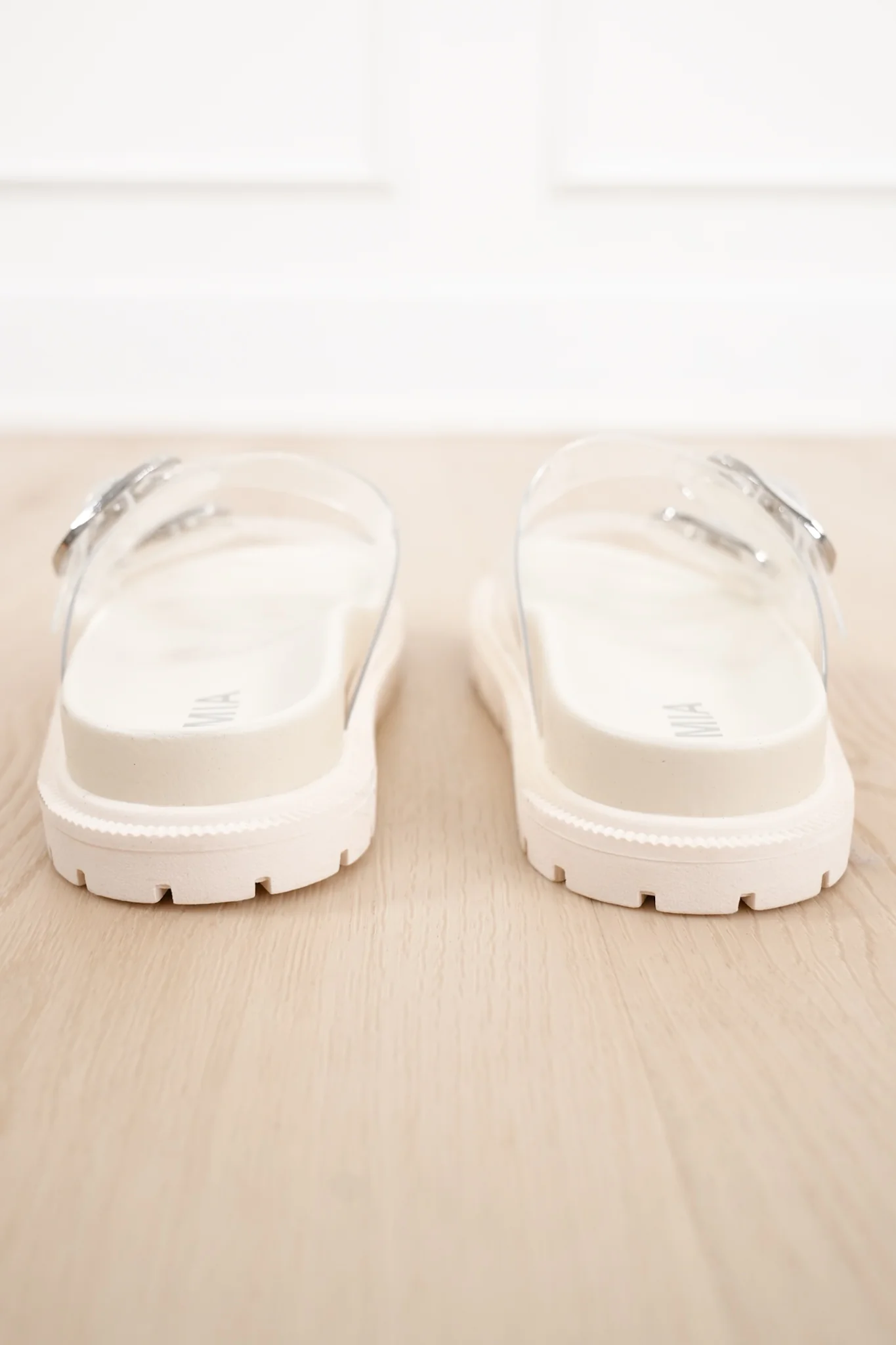 MIA Clear Double Buckle Platform Slide Sandal - Image 5