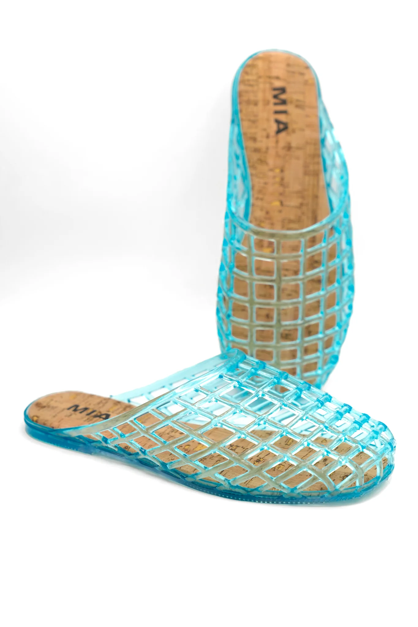 MIA Cutout Cage Jelly Slide Flats with Cork Footbed - Image 10
