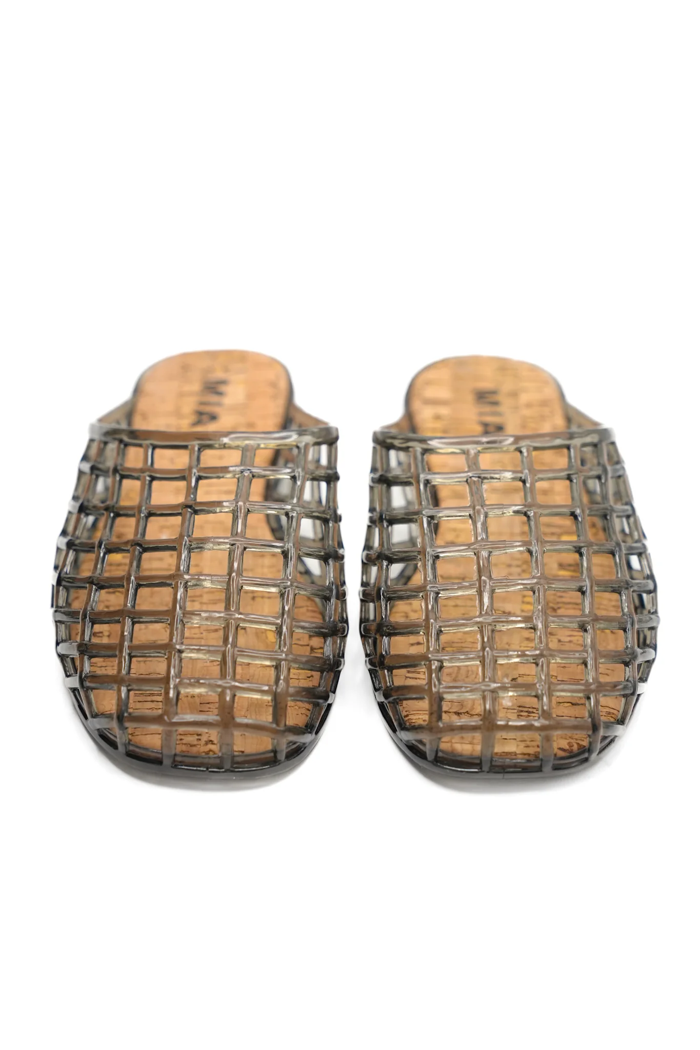 MIA Cutout Cage Jelly Slide Flats with Cork Footbed - Image 11