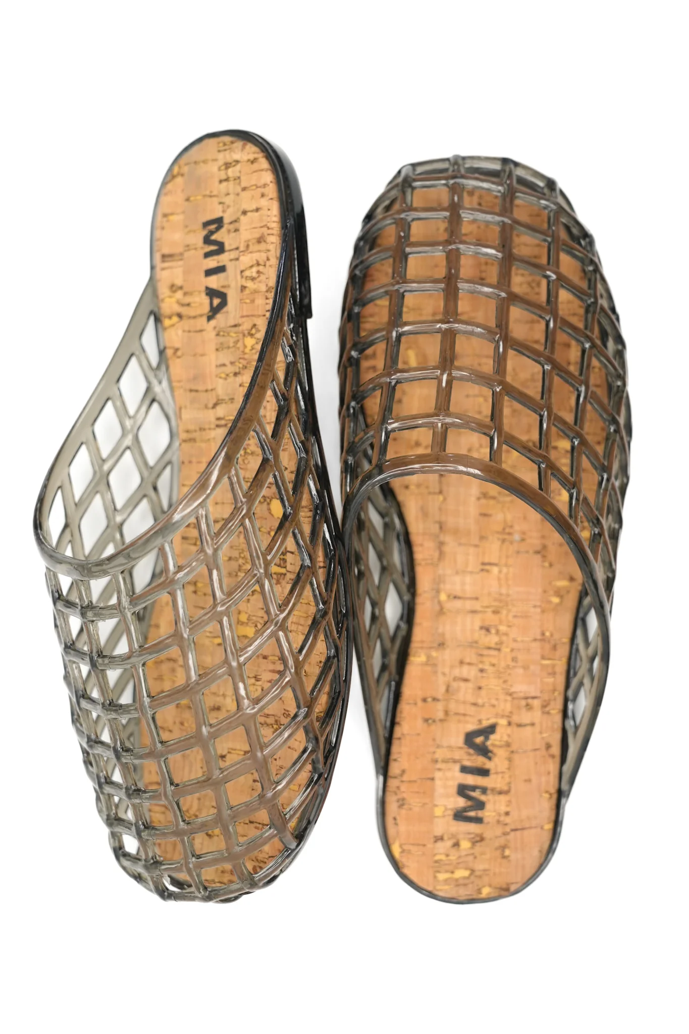 MIA Cutout Cage Jelly Slide Flats with Cork Footbed - Image 6