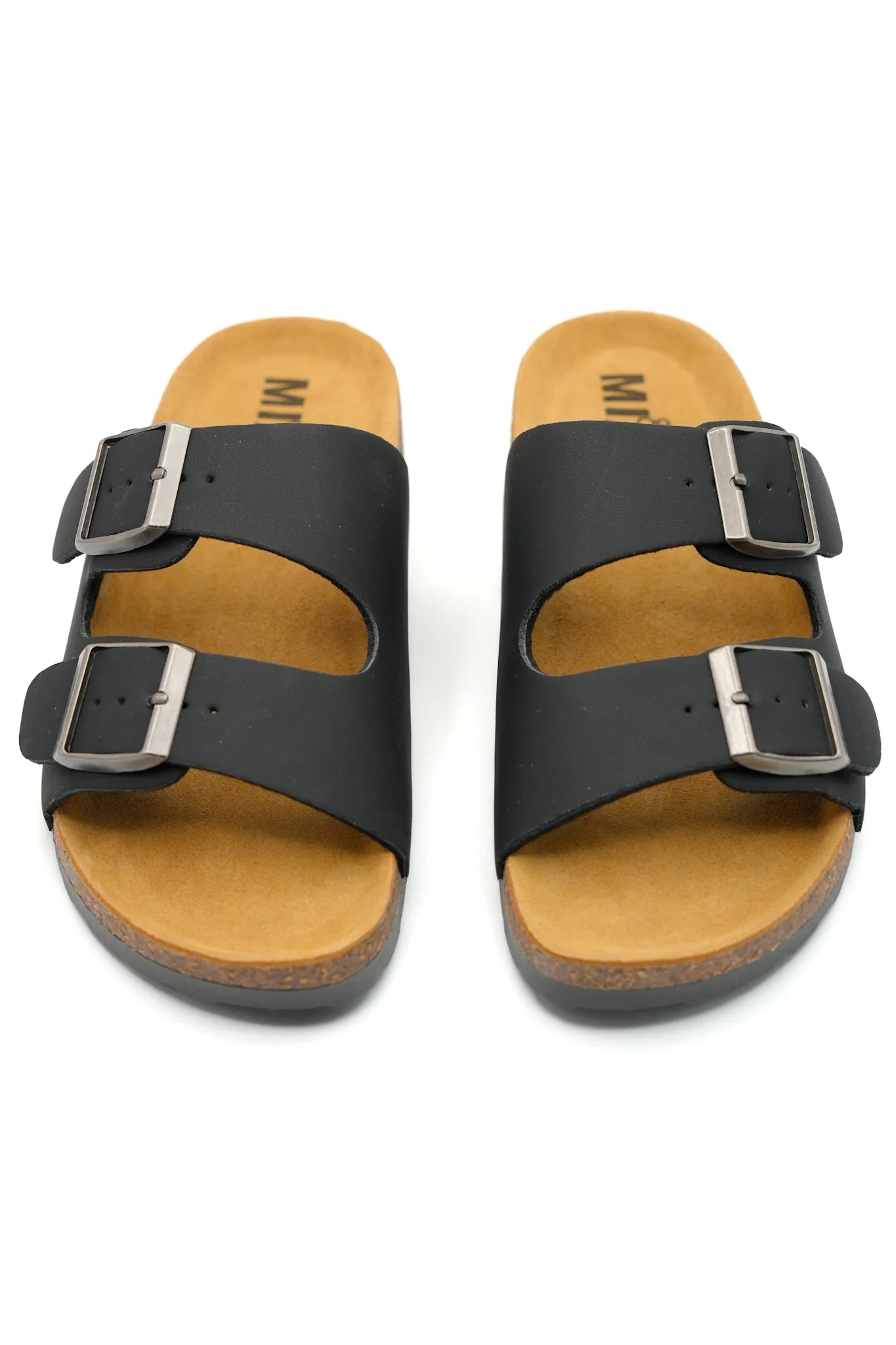 MIA Double Buckle Vegan Leather Sandal with Cork Footbed - Image 7