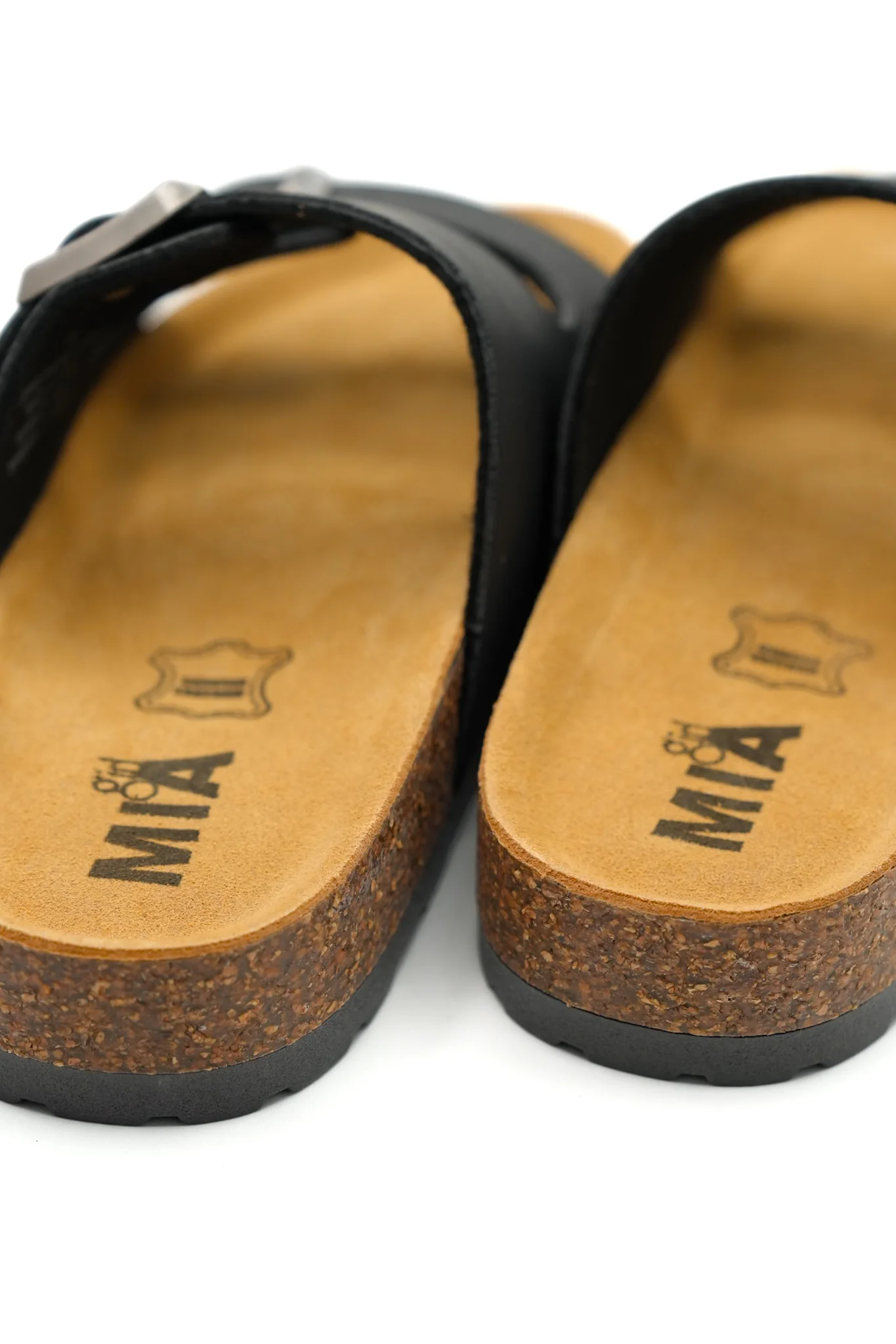 MIA Double Buckle Vegan Leather Sandal with Cork Footbed - Image 8