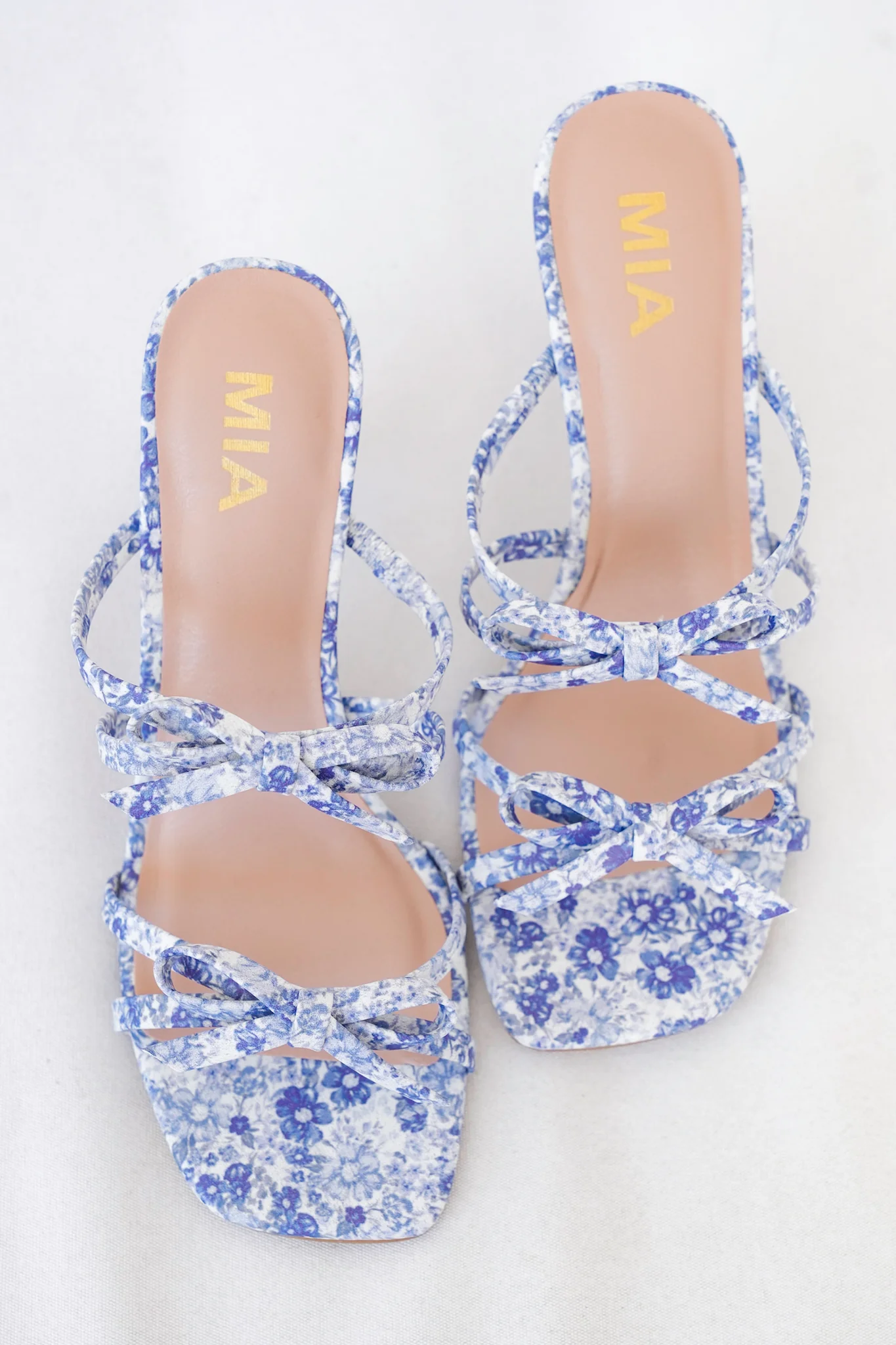 MIA Floral Strappy High Heel Sandals with Bow Detail - Image 2
