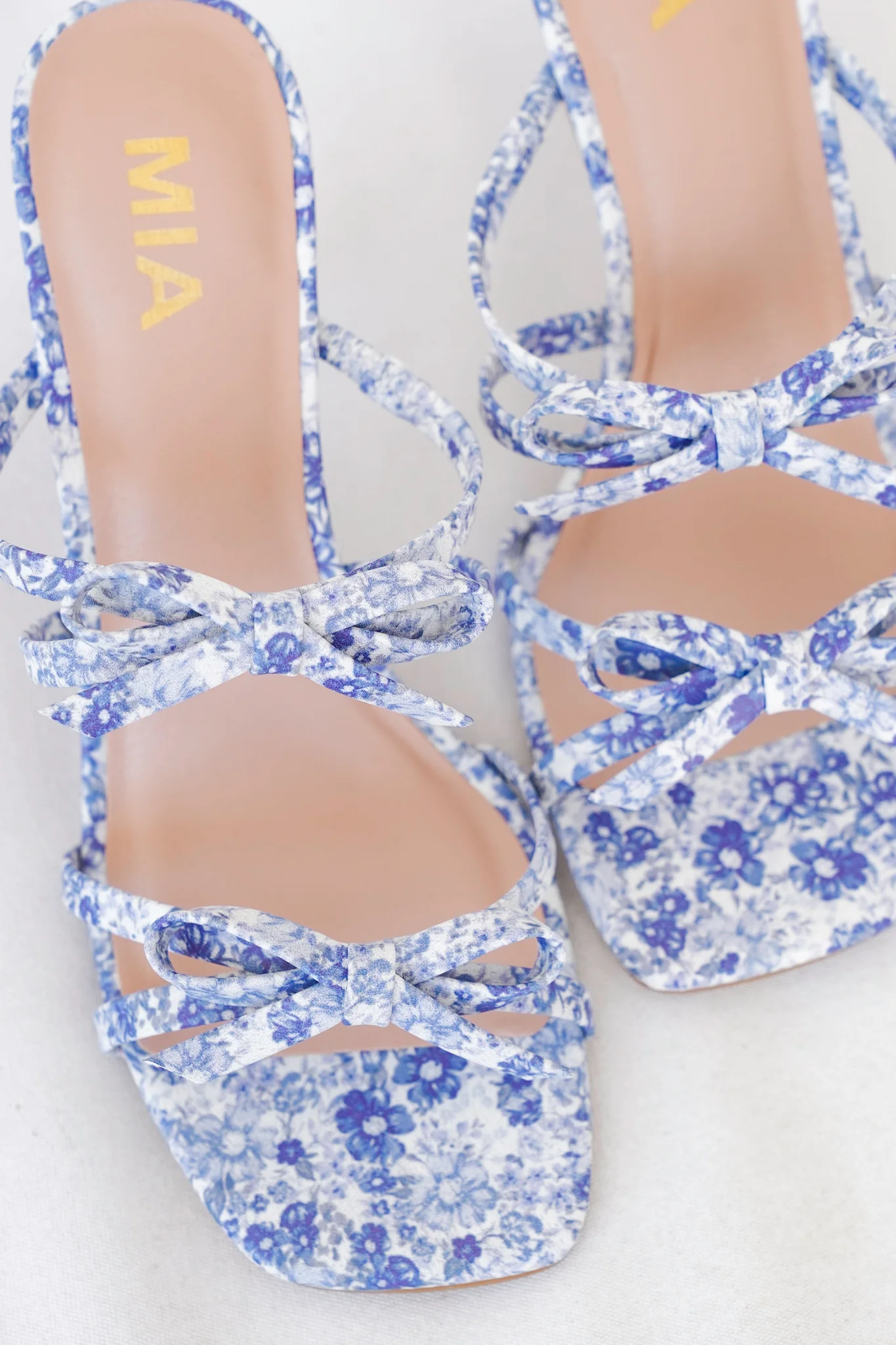 MIA Floral Strappy High Heel Sandals with Bow Detail - Image 3