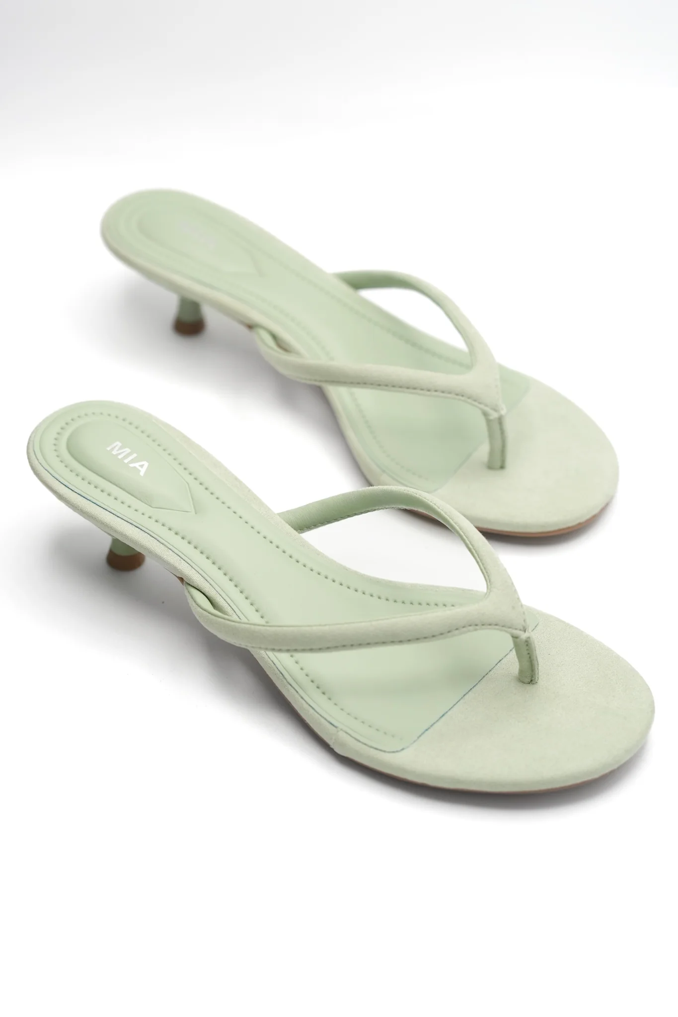 MIA Minimal Thong Kitten Heel Sandal with Slim Strap Design - Image 3