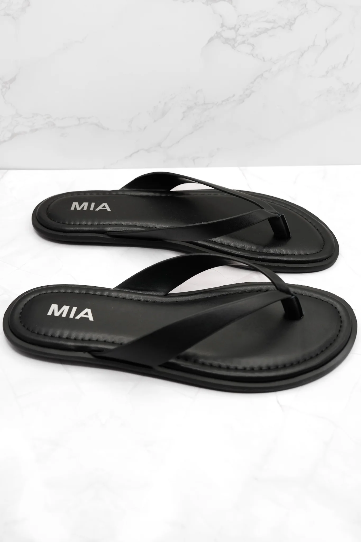 MIA Minimal Vegan Leather Thong Sandal - Image 2