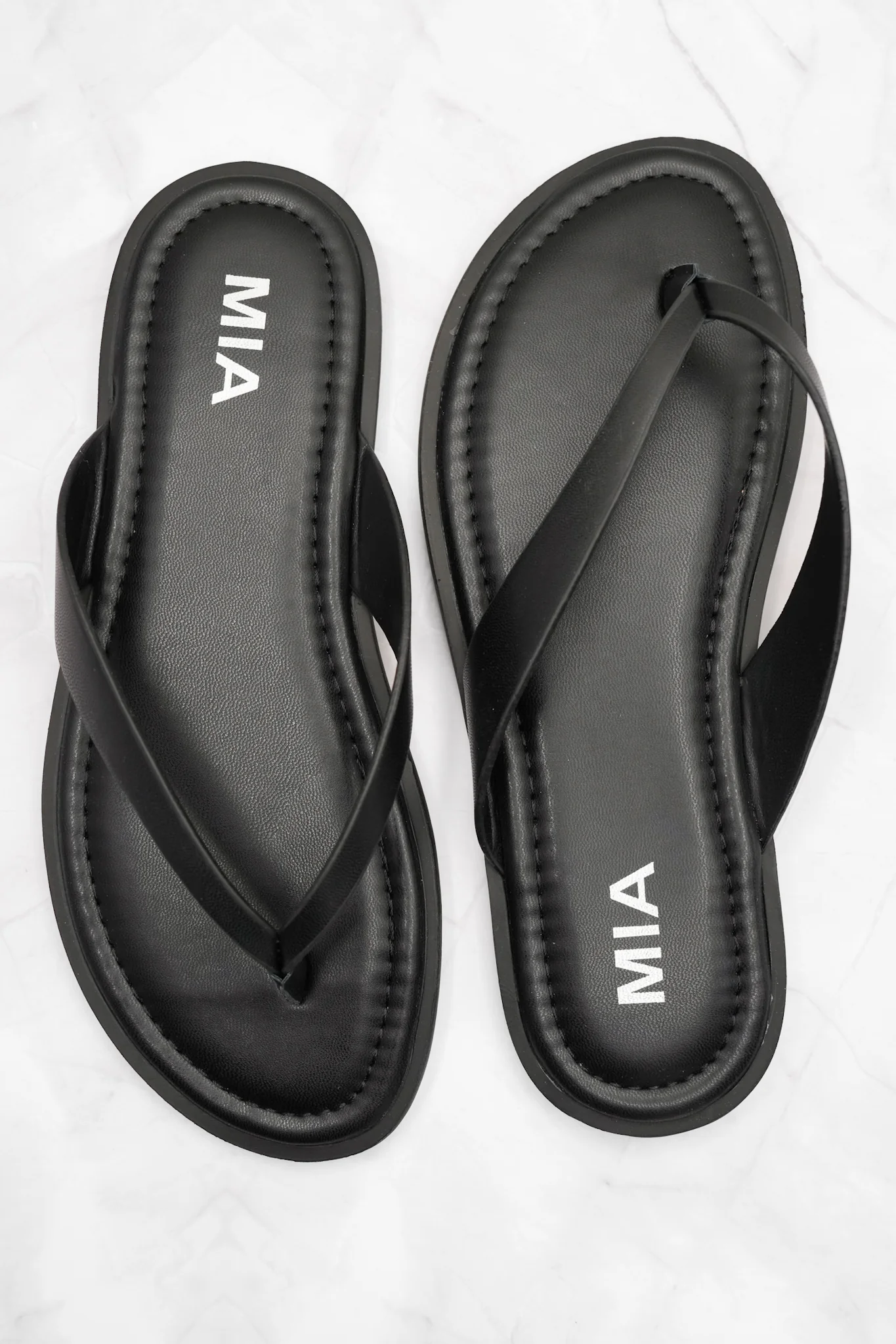 MIA Minimal Vegan Leather Thong Sandal - Image 3