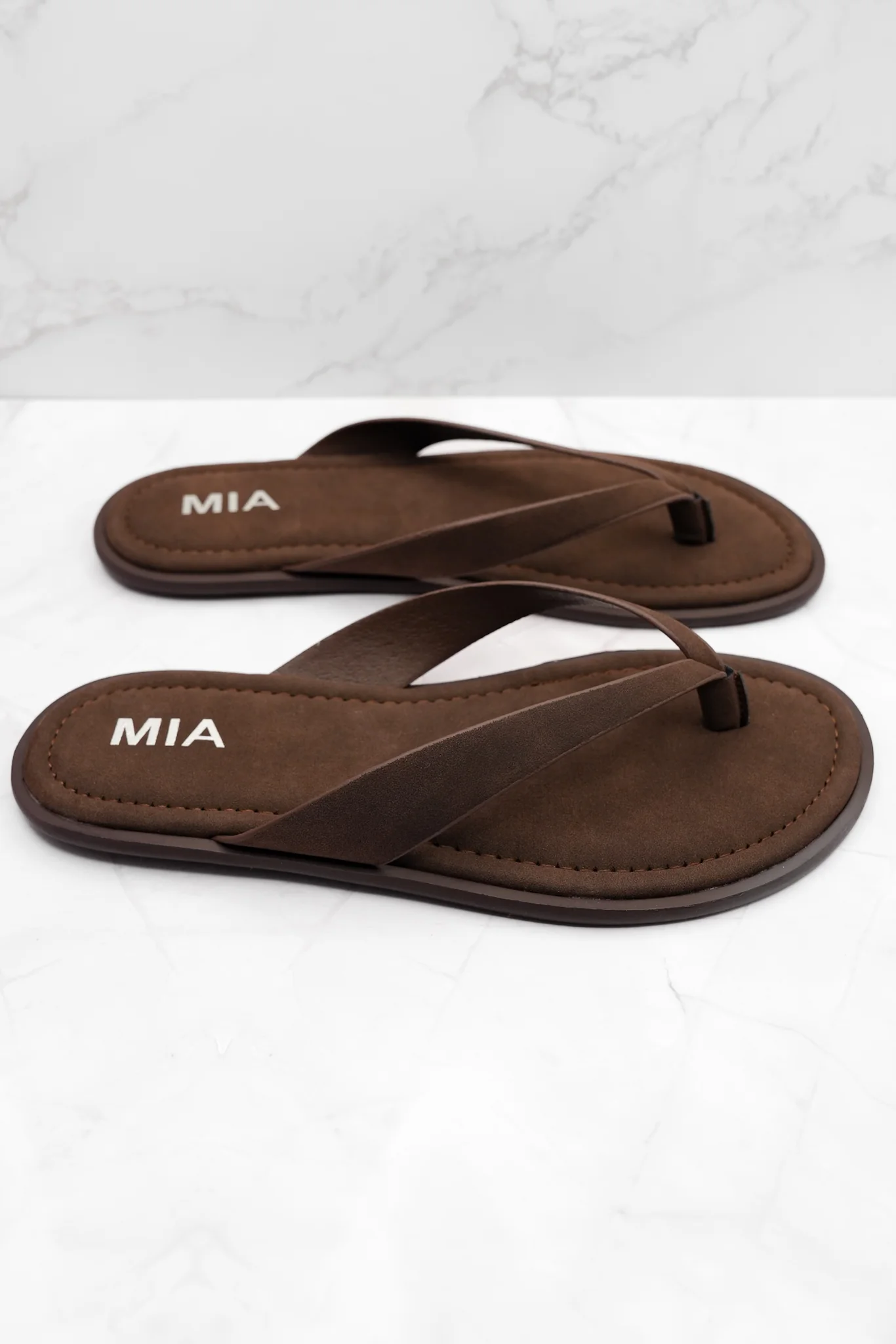 MIA Minimal Vegan Suede Thong Sandal - Image 2
