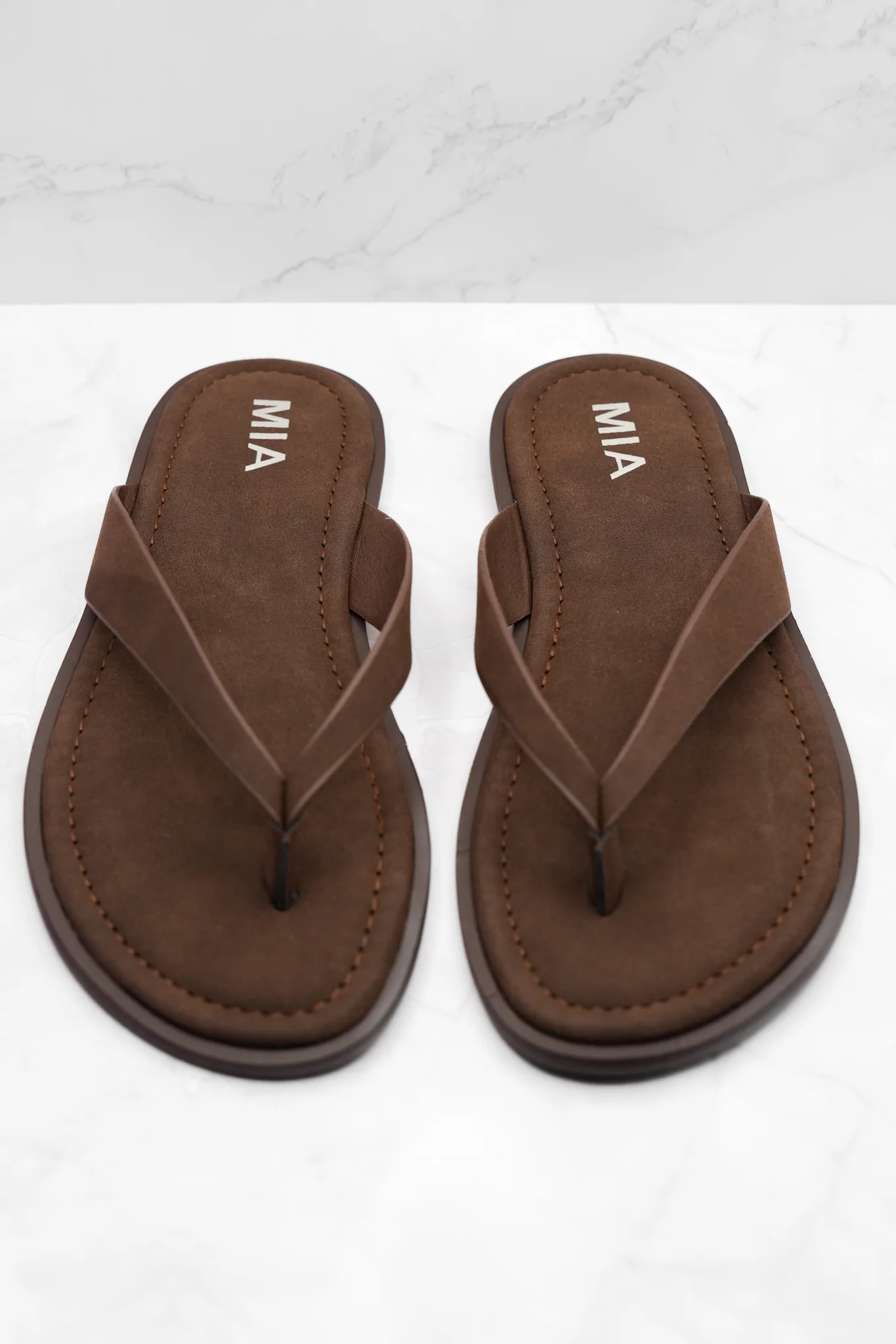 MIA Minimal Vegan Suede Thong Sandal - Image 3