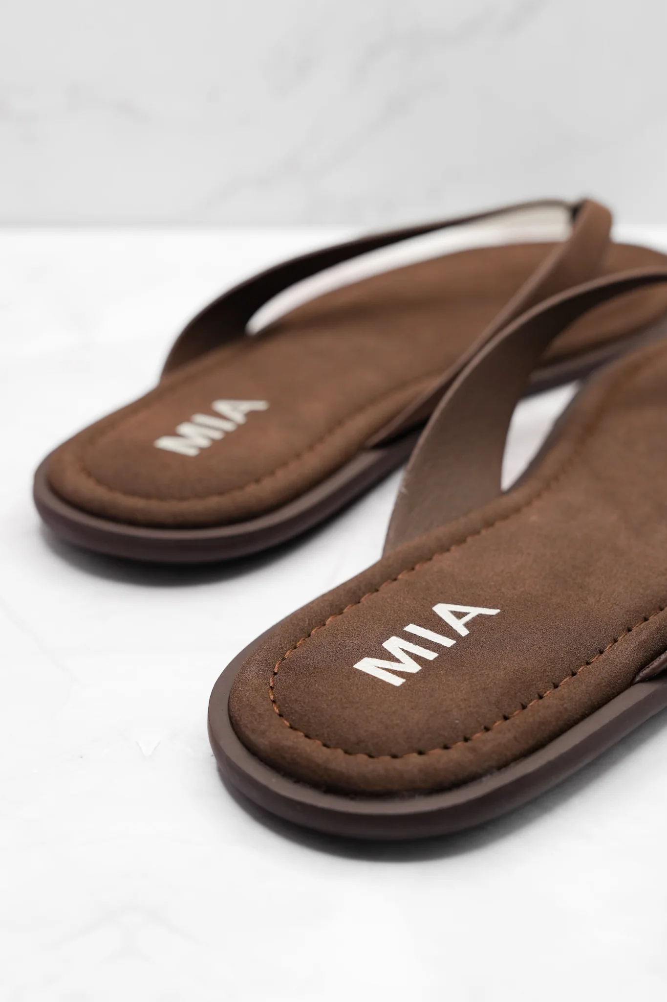 MIA Minimal Vegan Suede Thong Sandal - Image 4