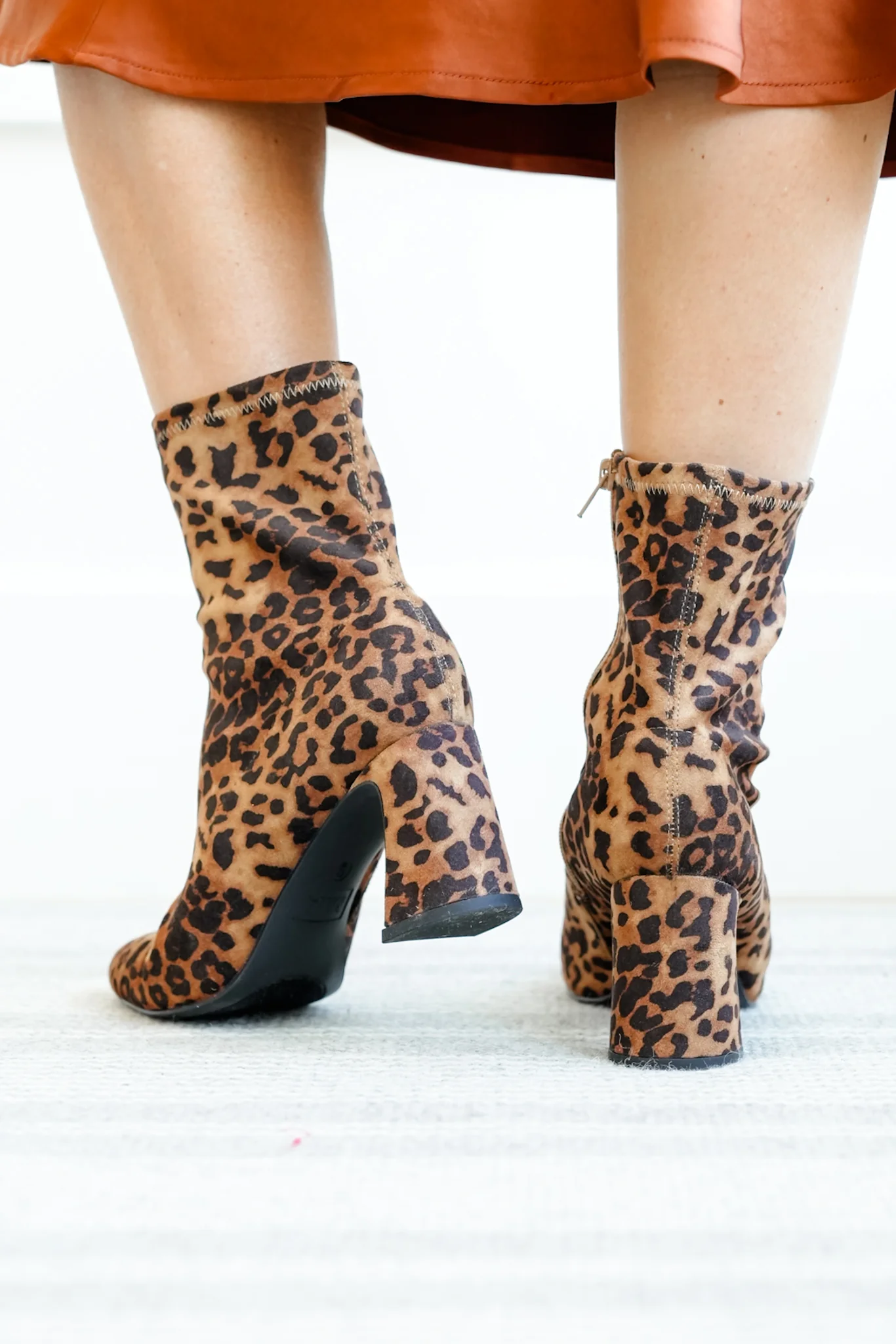 MIA Sleek Animal Print Block Heel Ankle Boot - Image 3