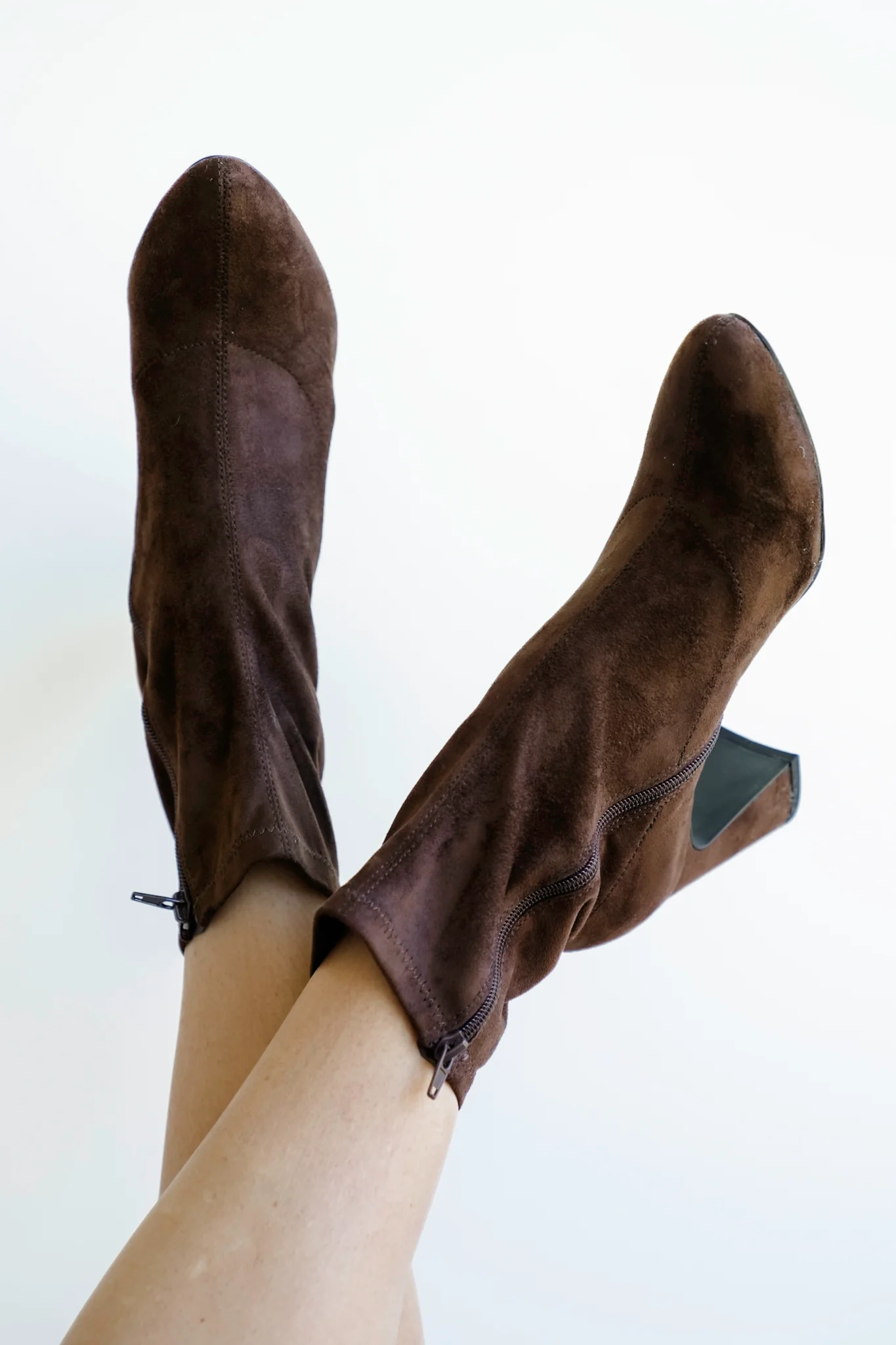 MIA Sleek Vegan Suede Block Heel Ankle Boot - Image 6