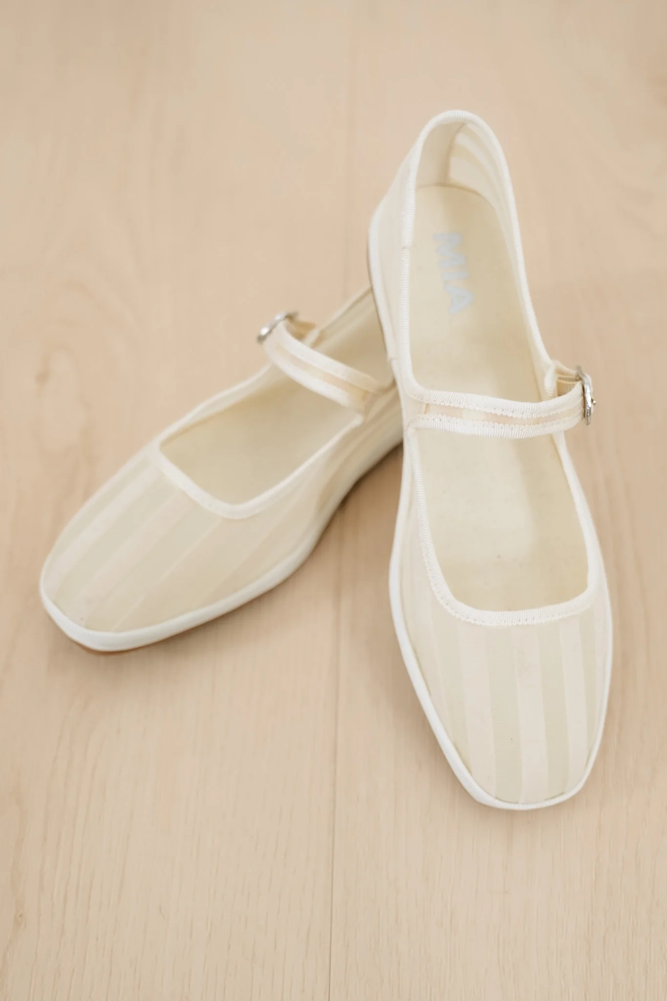 MIA Striped Canvas Mary Jane Flat with Buckle Strap - Image 3