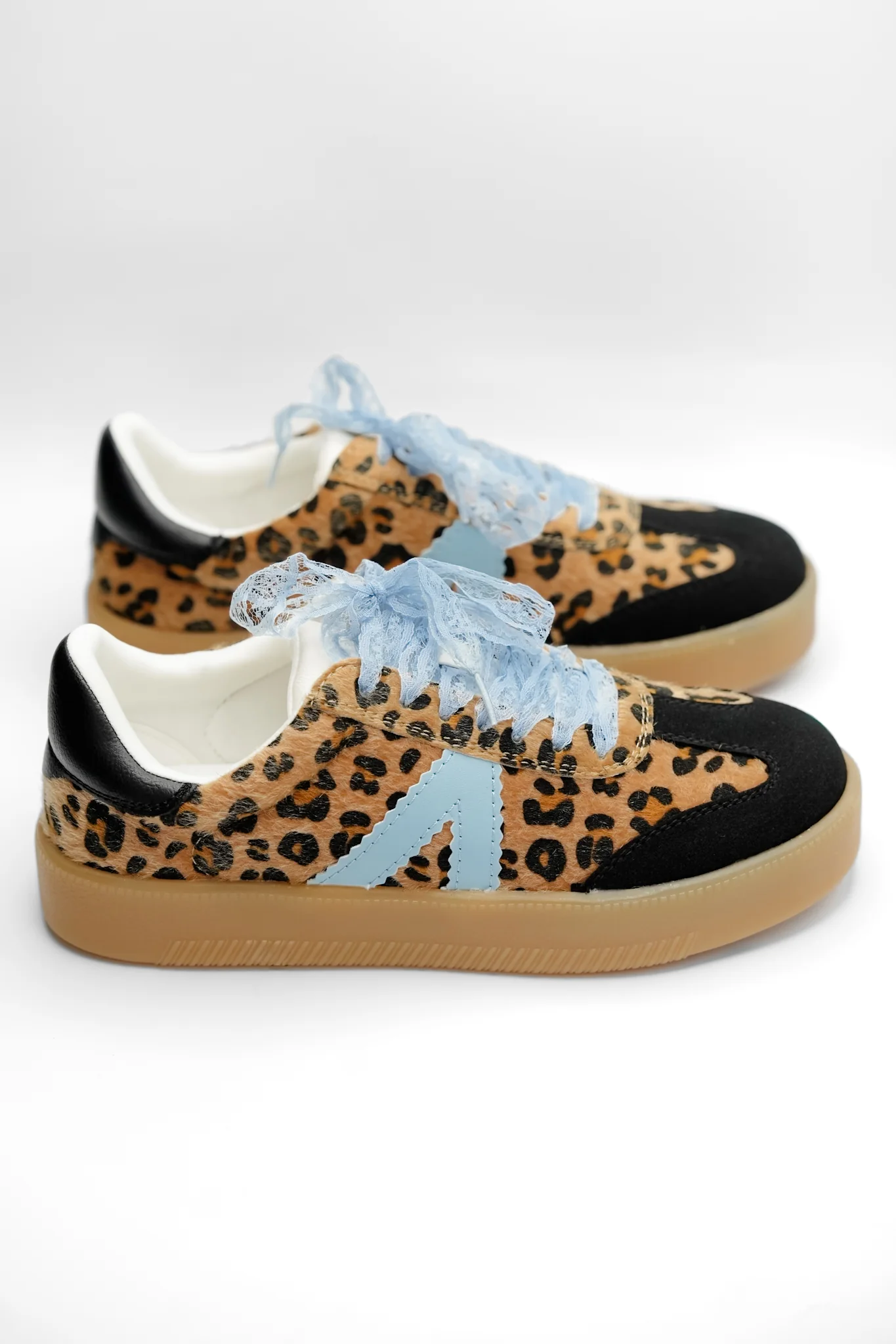 MIA Textured Animal Print Low Top Sneaker with Lace Detail - Image 2