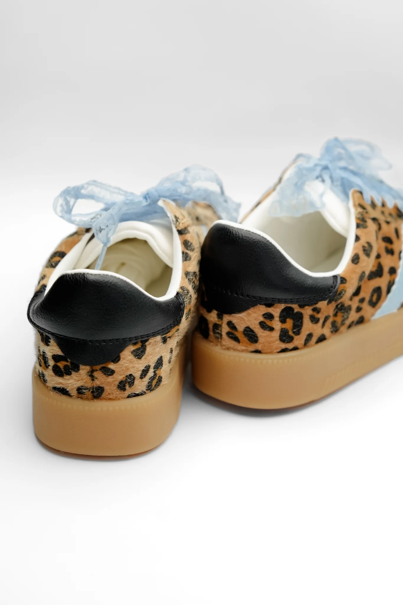 MIA Textured Animal Print Low Top Sneaker with Lace Detail - Image 4