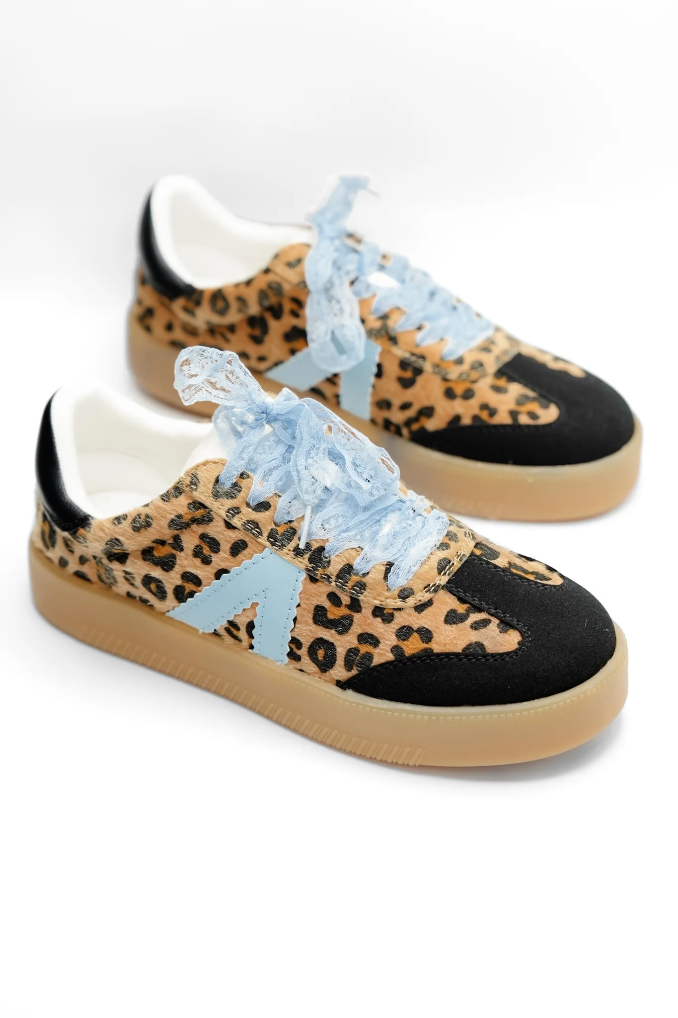 MIA Textured Animal Print Low Top Sneaker with Lace Detail - Image 6