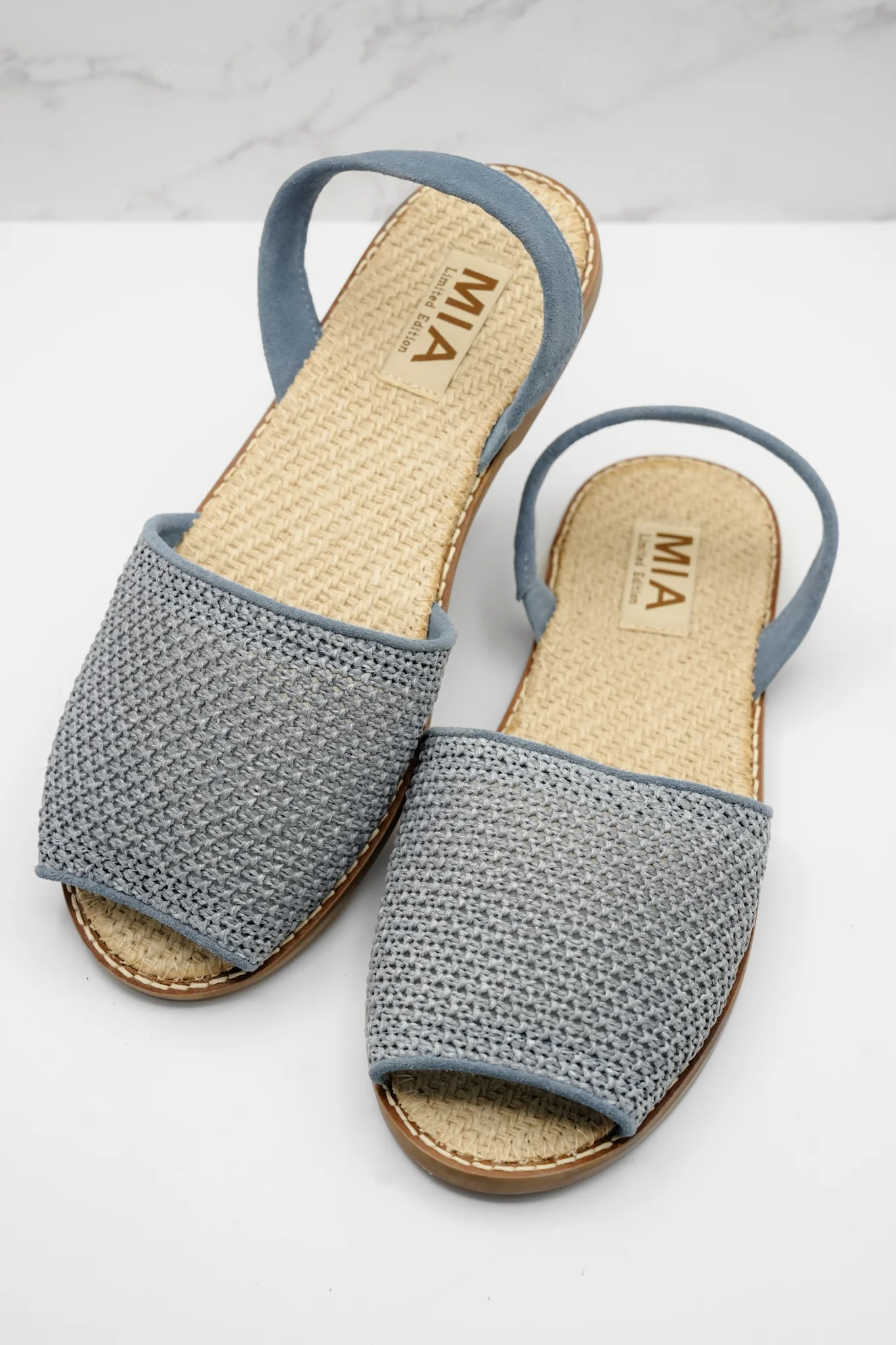 MIA Textured Fabric Slingback Comfort Flat - Image 8