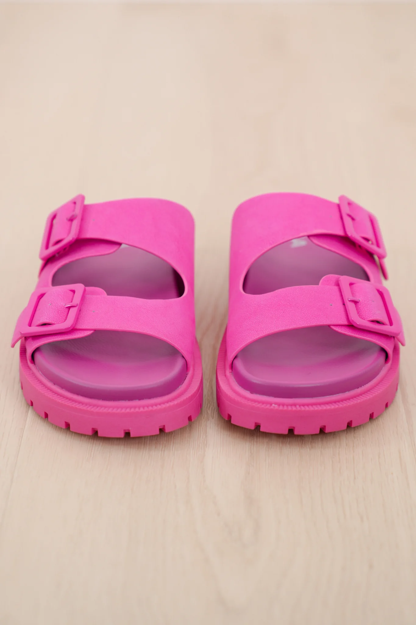 MIA Vegan Leather Platform Double Buckle Slide Sandal - Image 12
