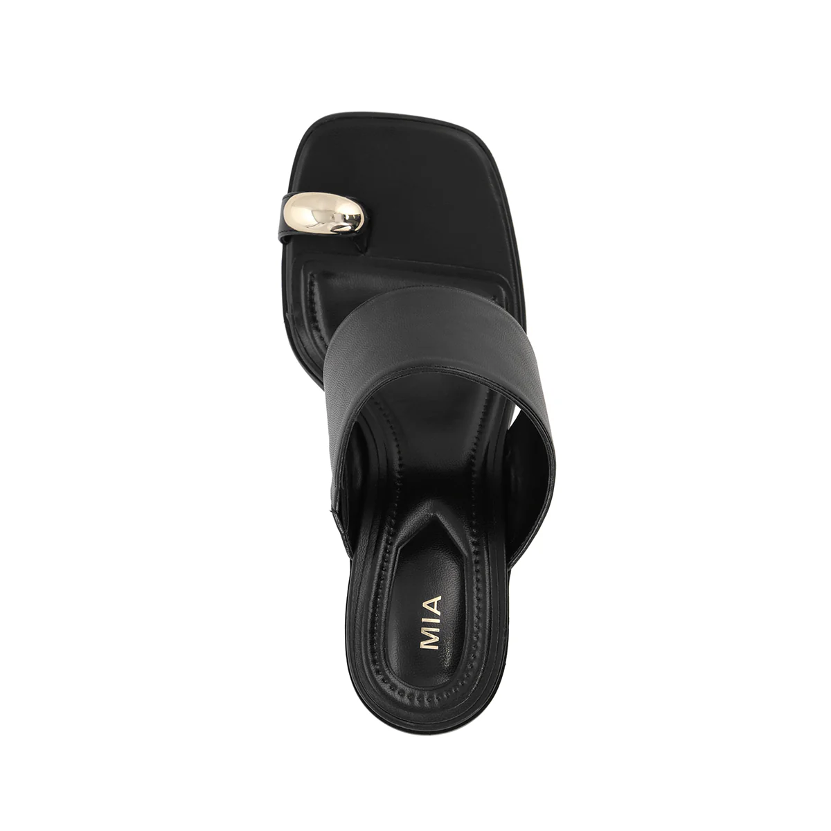 MIA Vegan Leather Toe Ring Block Heel Mule - Image 11