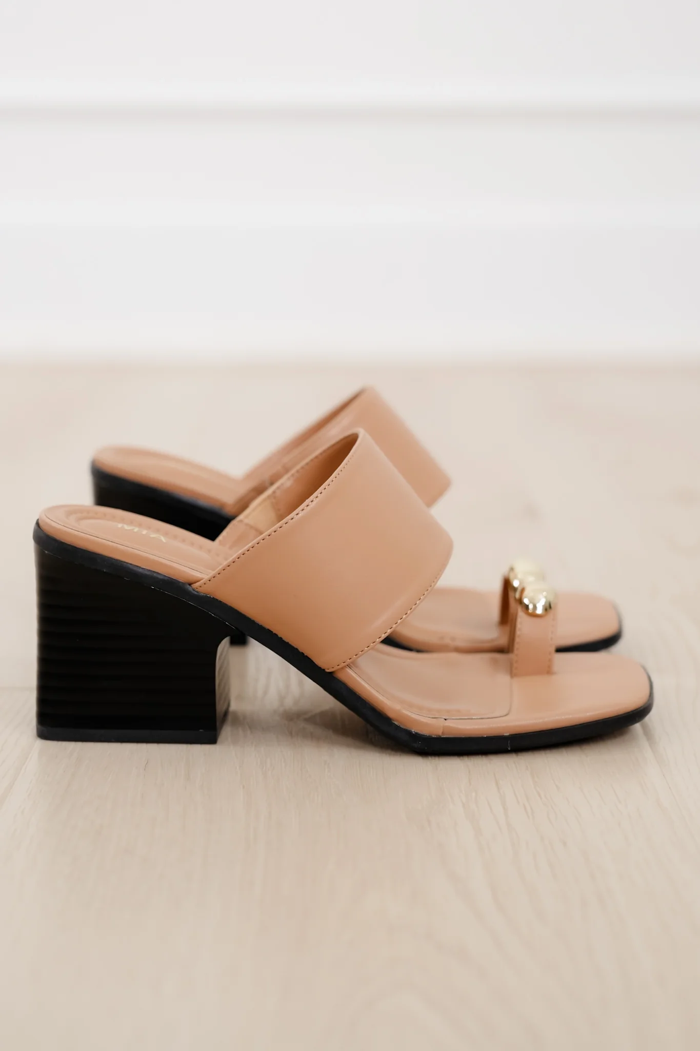 MIA Vegan Leather Toe Ring Block Heel Mule - Image 5
