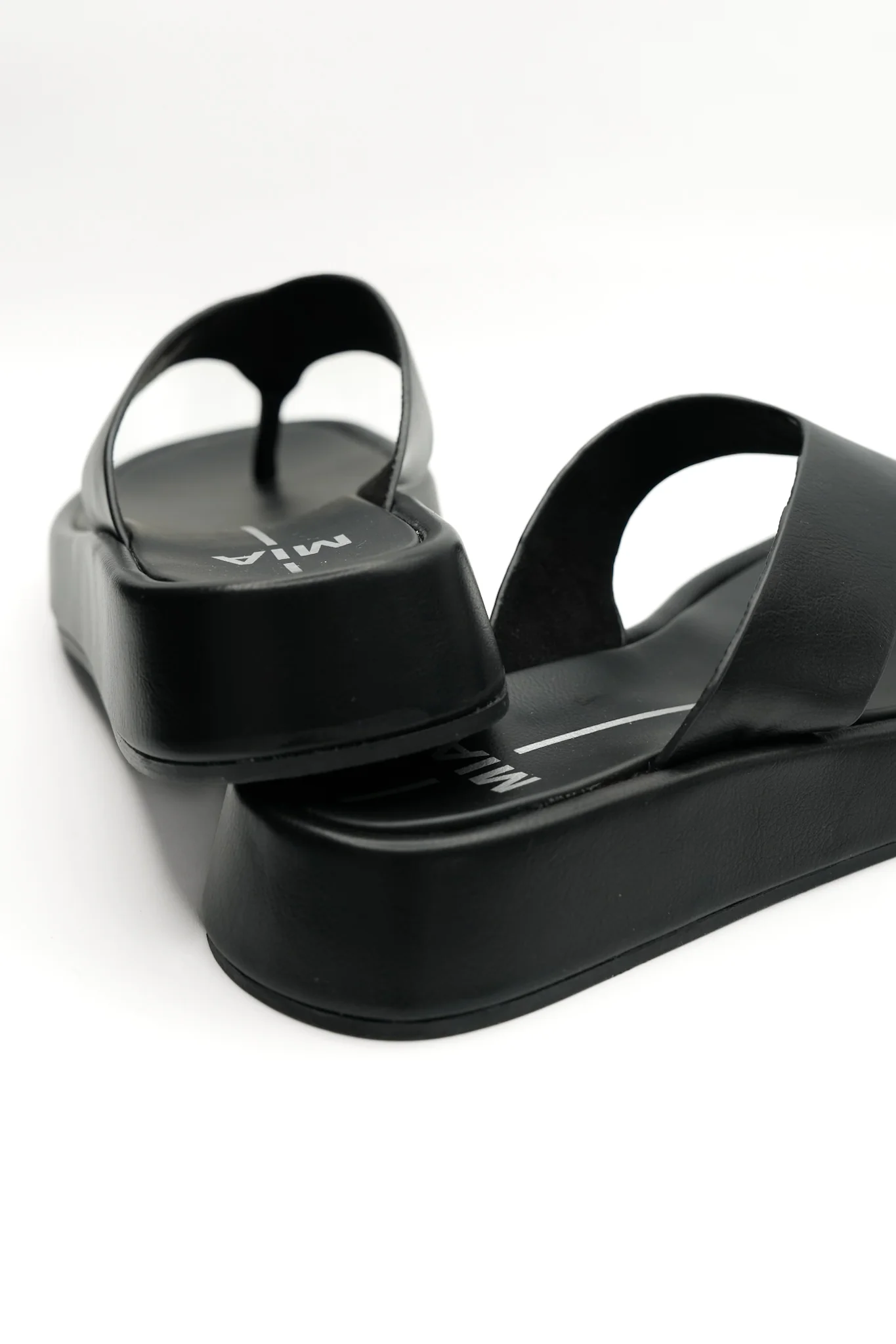 MIA Vegan Leather Wide Strap Platform Thong Sandal - Image 3