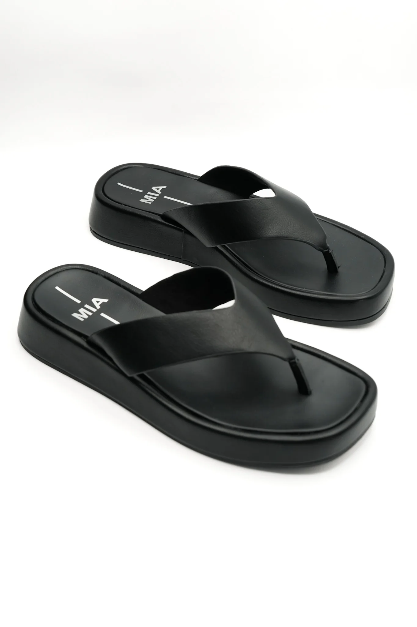 MIA Vegan Leather Wide Strap Platform Thong Sandal - Image 4