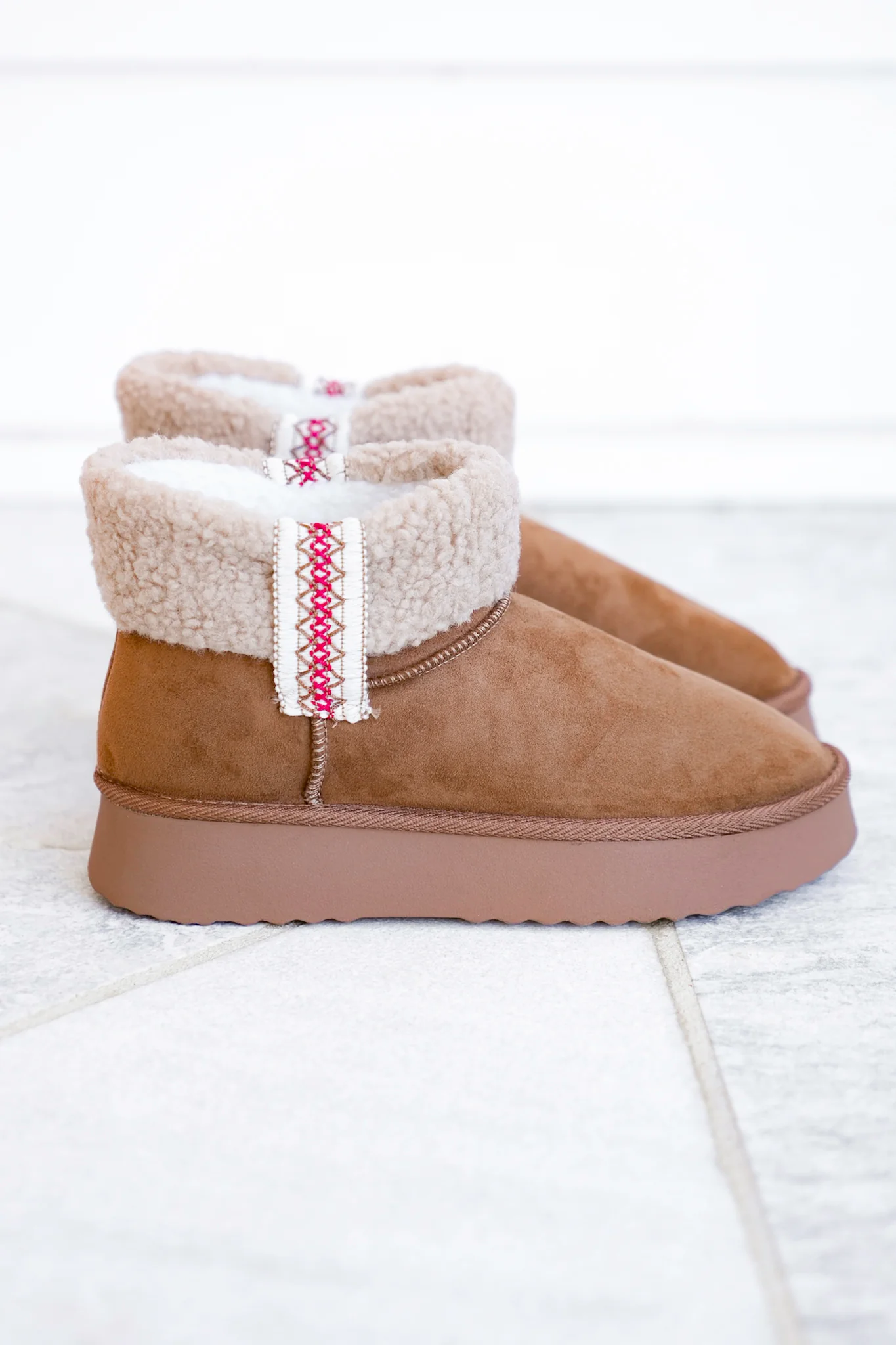 MIA Vegan Suede Sherpa Ankle Boot - Image 10