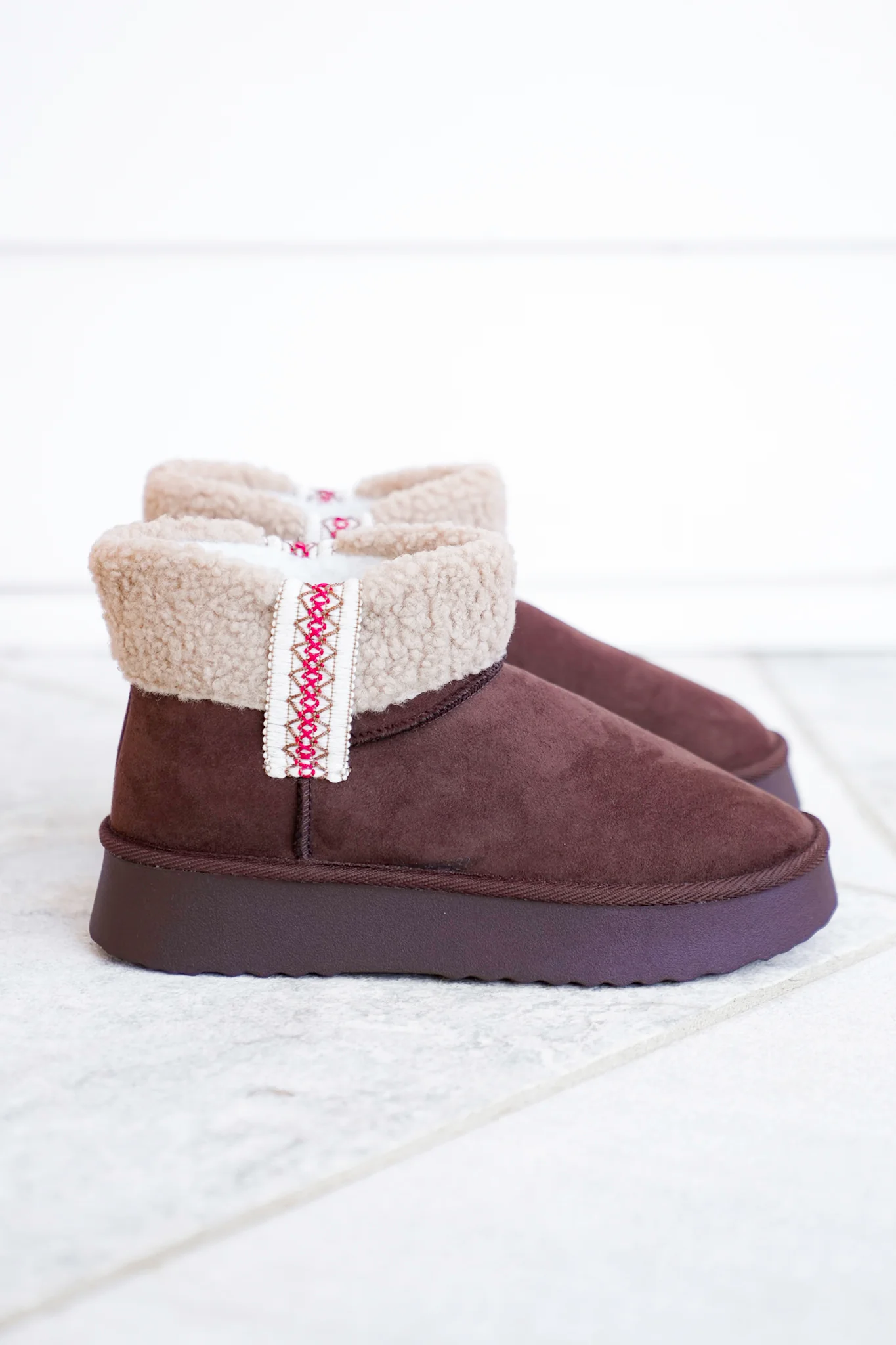 MIA Vegan Suede Sherpa Ankle Boot - Image 6