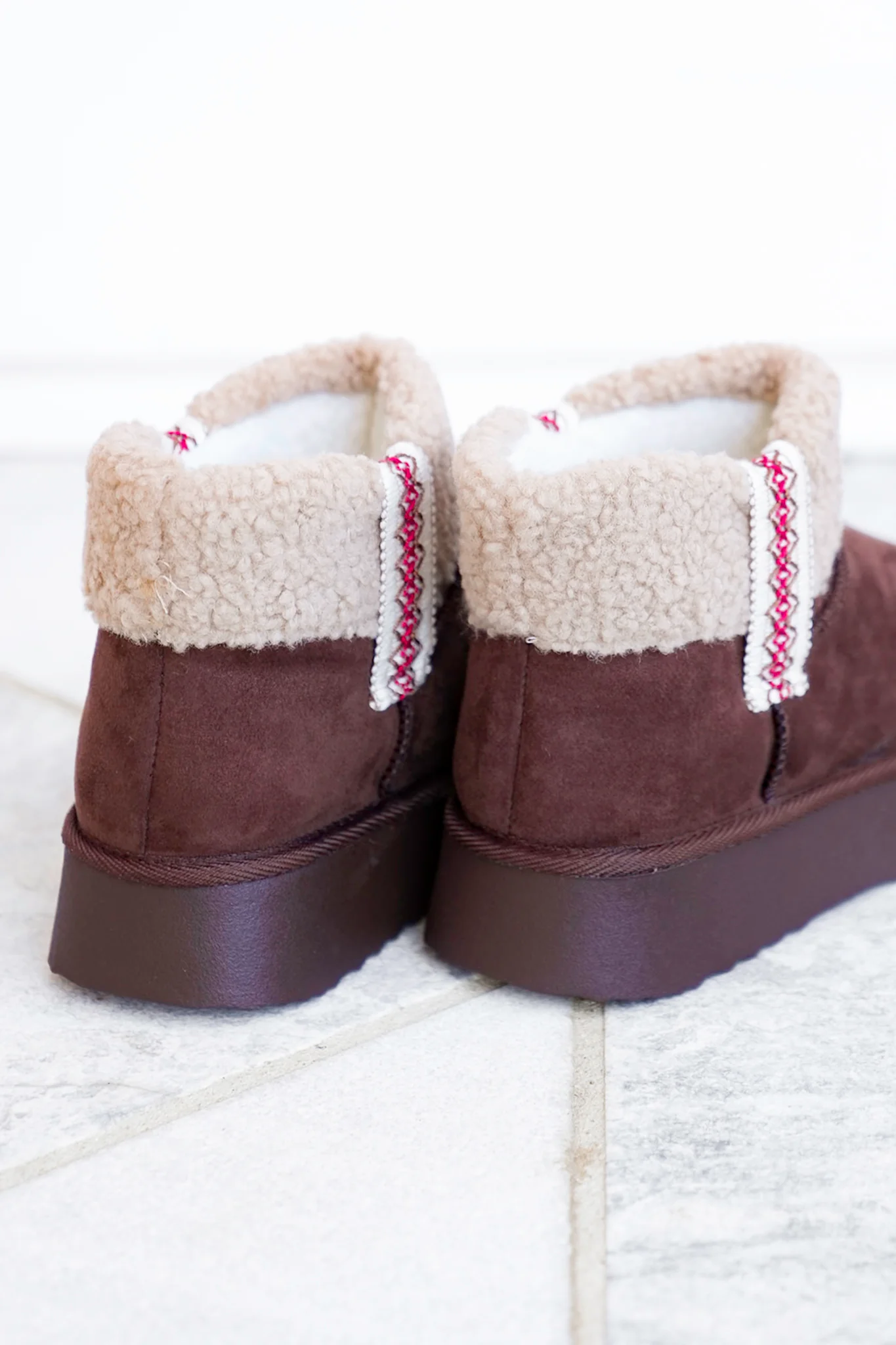 MIA Vegan Suede Sherpa Ankle Boot - Image 7
