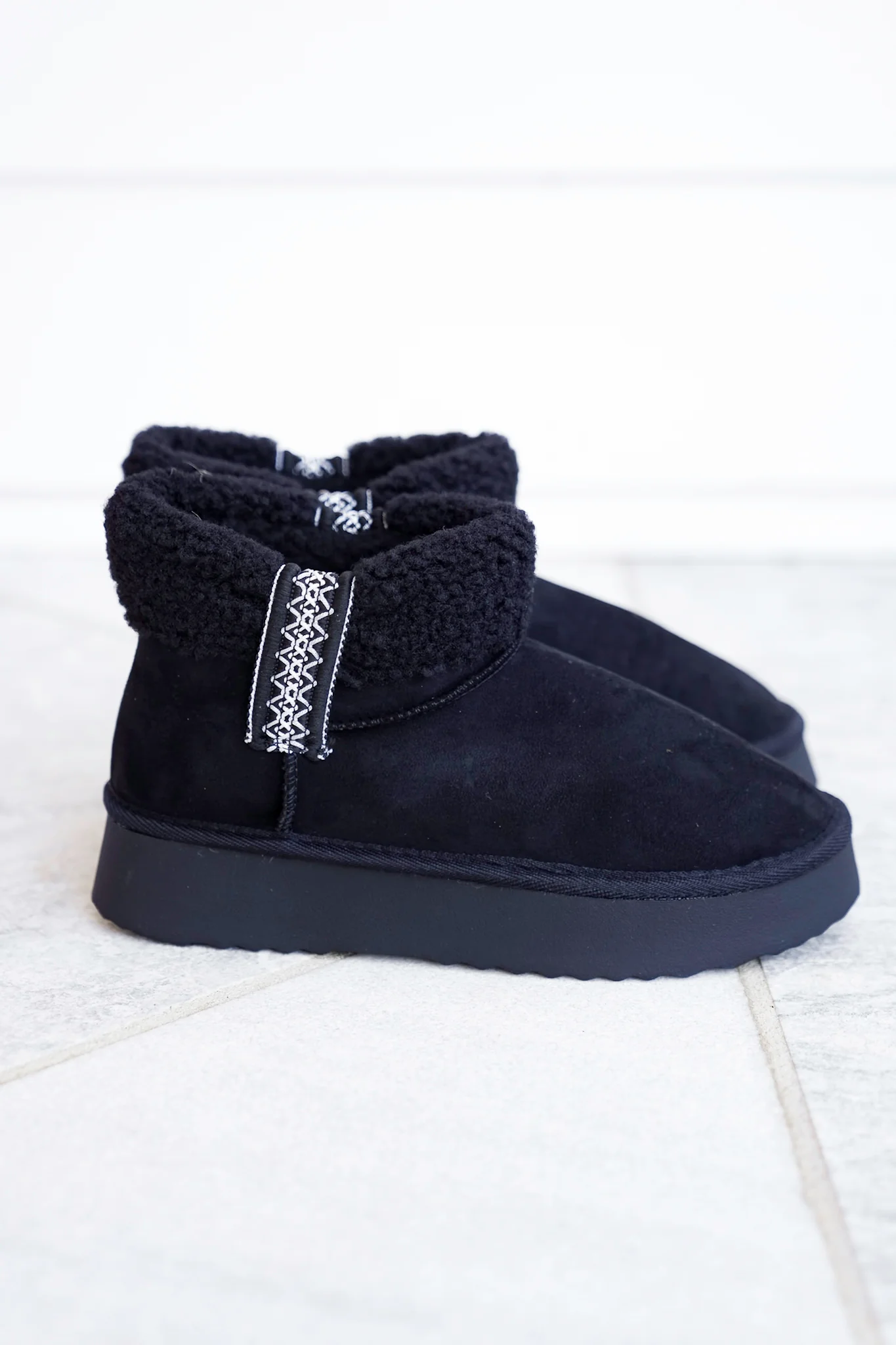 MIA Vegan Suede Sherpa Ankle Boot - Image 9