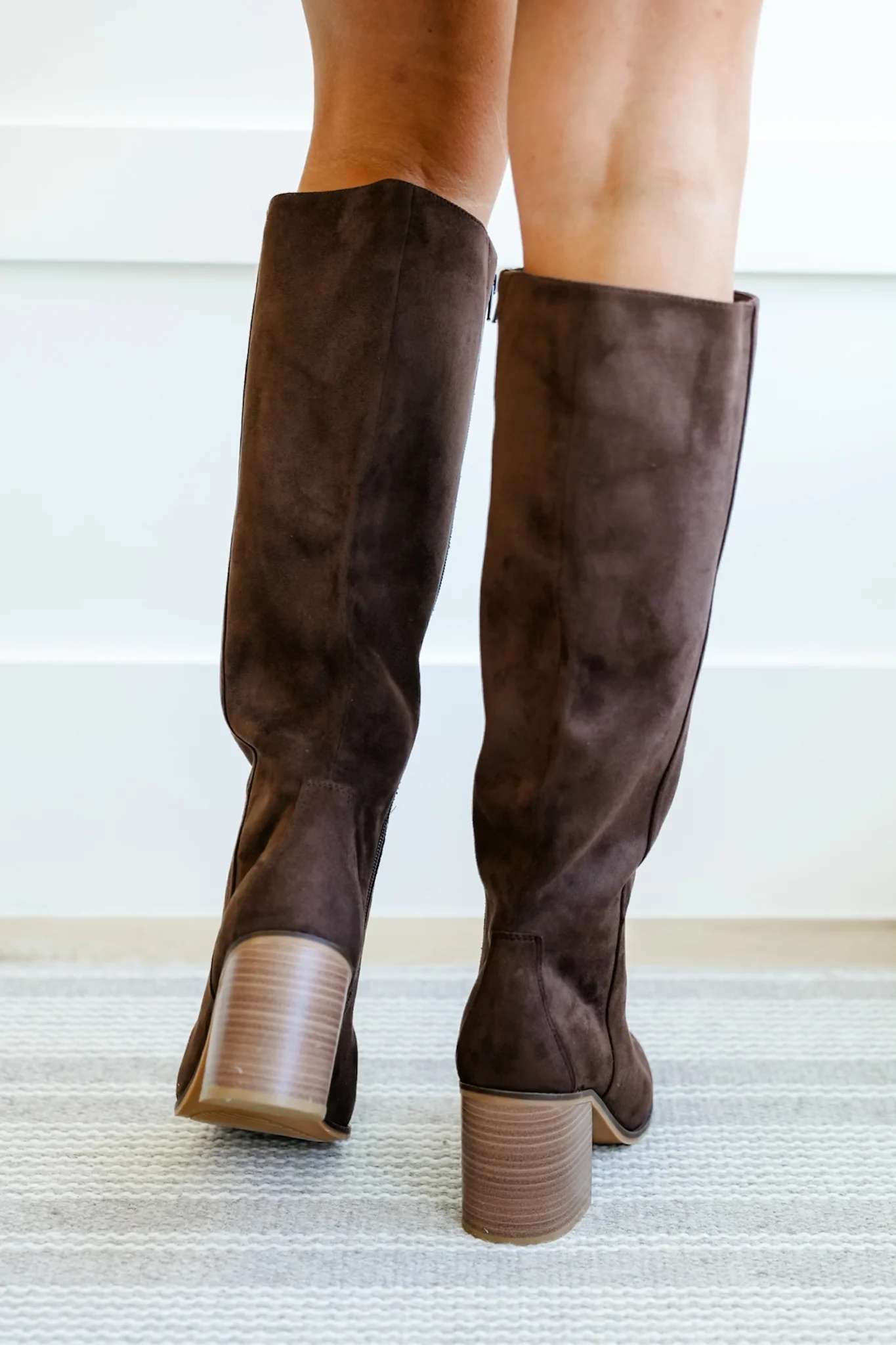 MIA Vegan Suede Tall Boot with Block Heel - Image 5