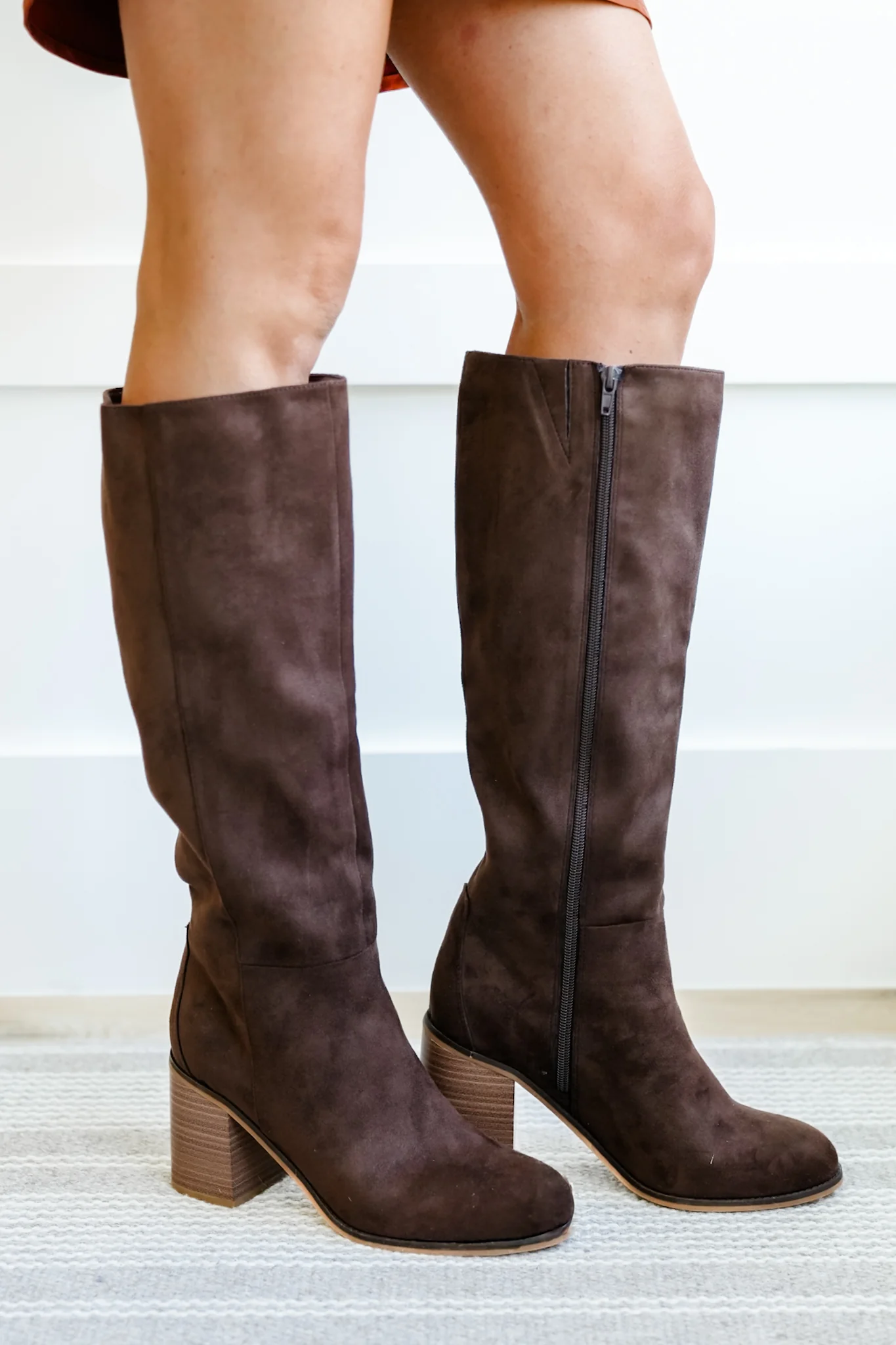 MIA Vegan Suede Tall Boot with Block Heel - Image 7