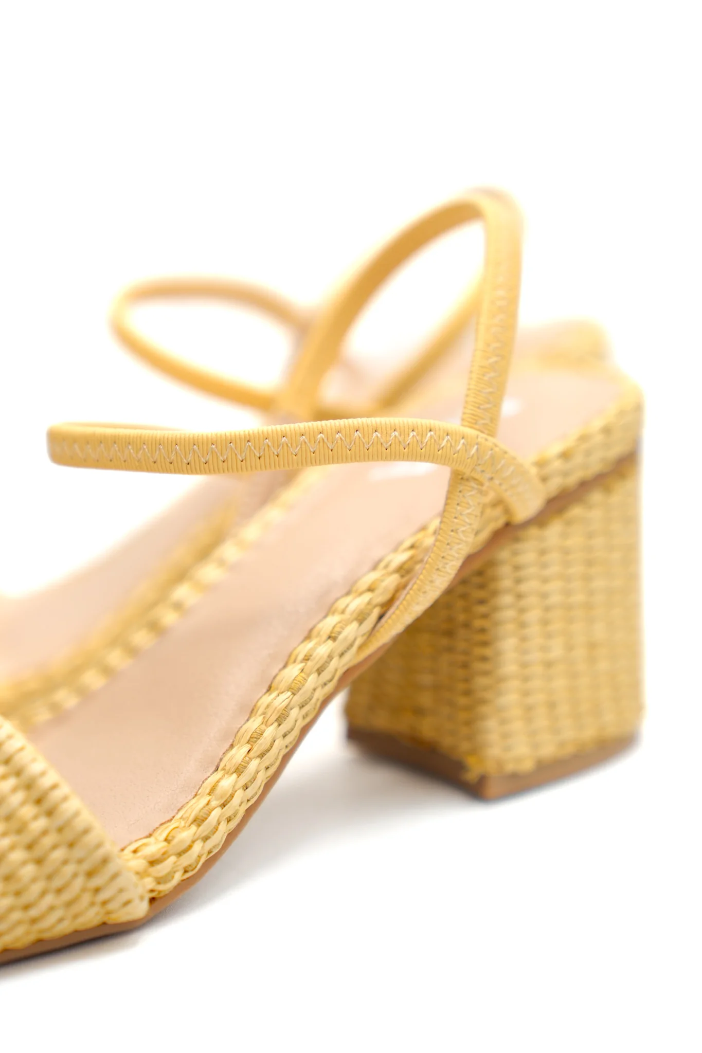 MIA Woven Raffia Block Heel Sandal with Slingback Strap - Image 5