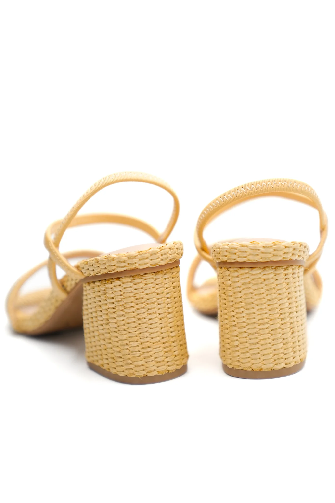 MIA Woven Raffia Block Heel Sandal with Slingback Strap - Image 6