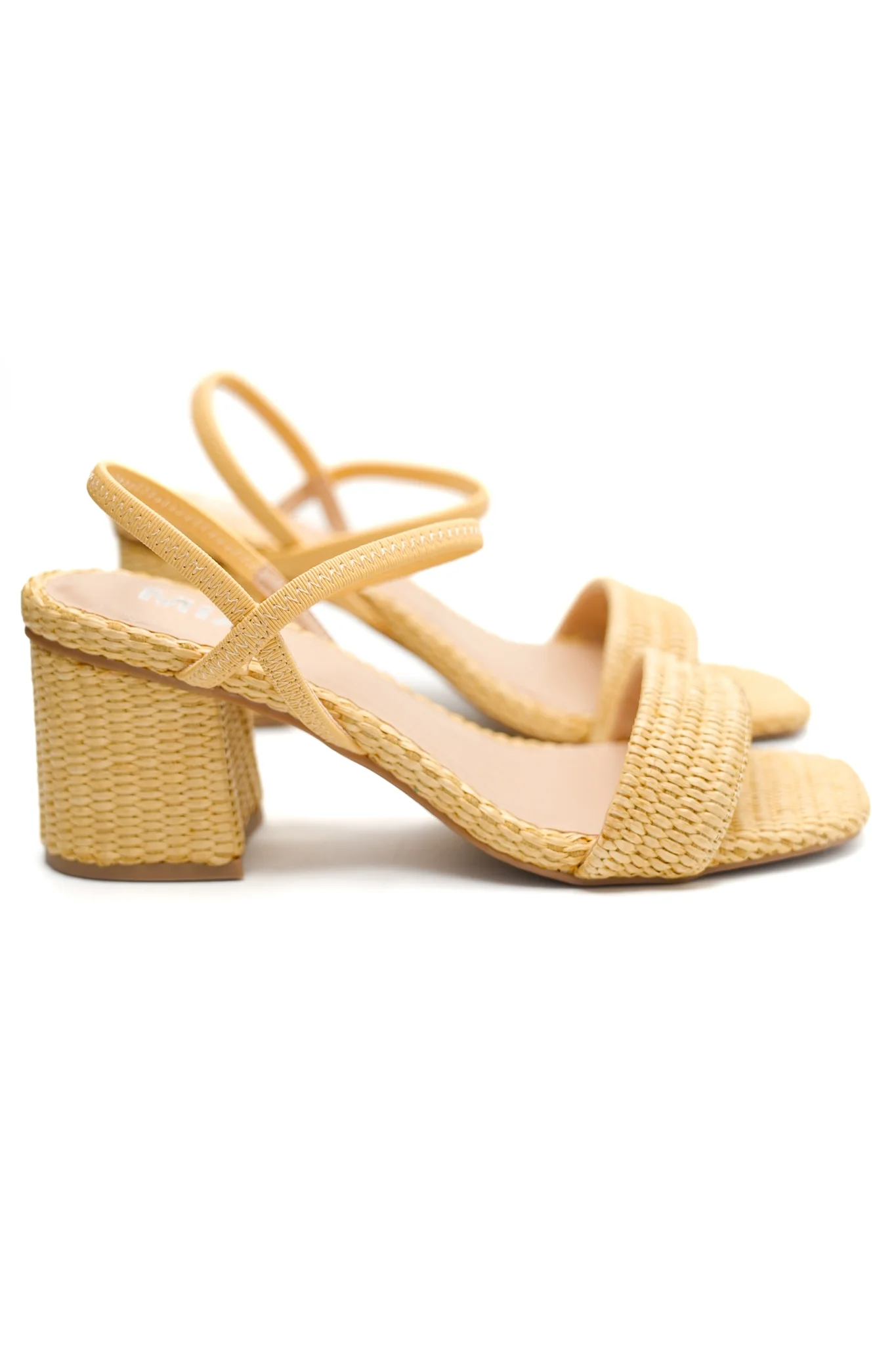 MIA Woven Raffia Block Heel Sandal with Slingback Strap - Image 7