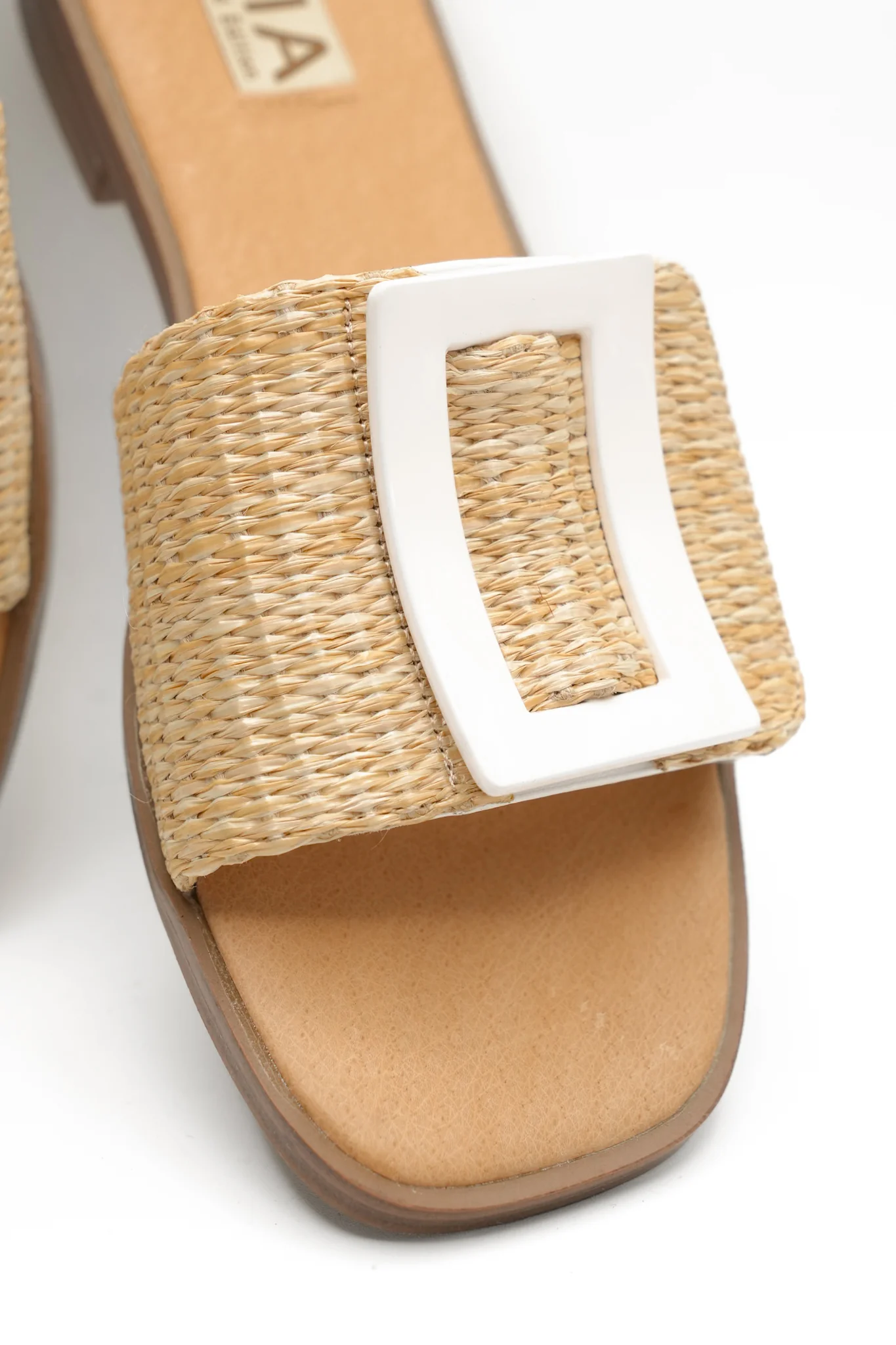 MIA Woven Raffia Buckle Slide Sandal - Image 3