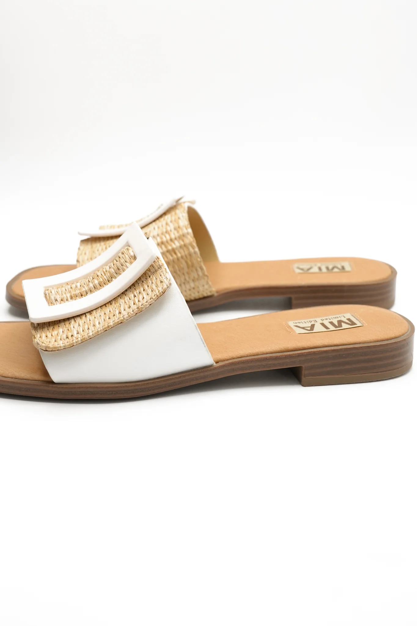 MIA Woven Raffia Buckle Slide Sandal - Image 4