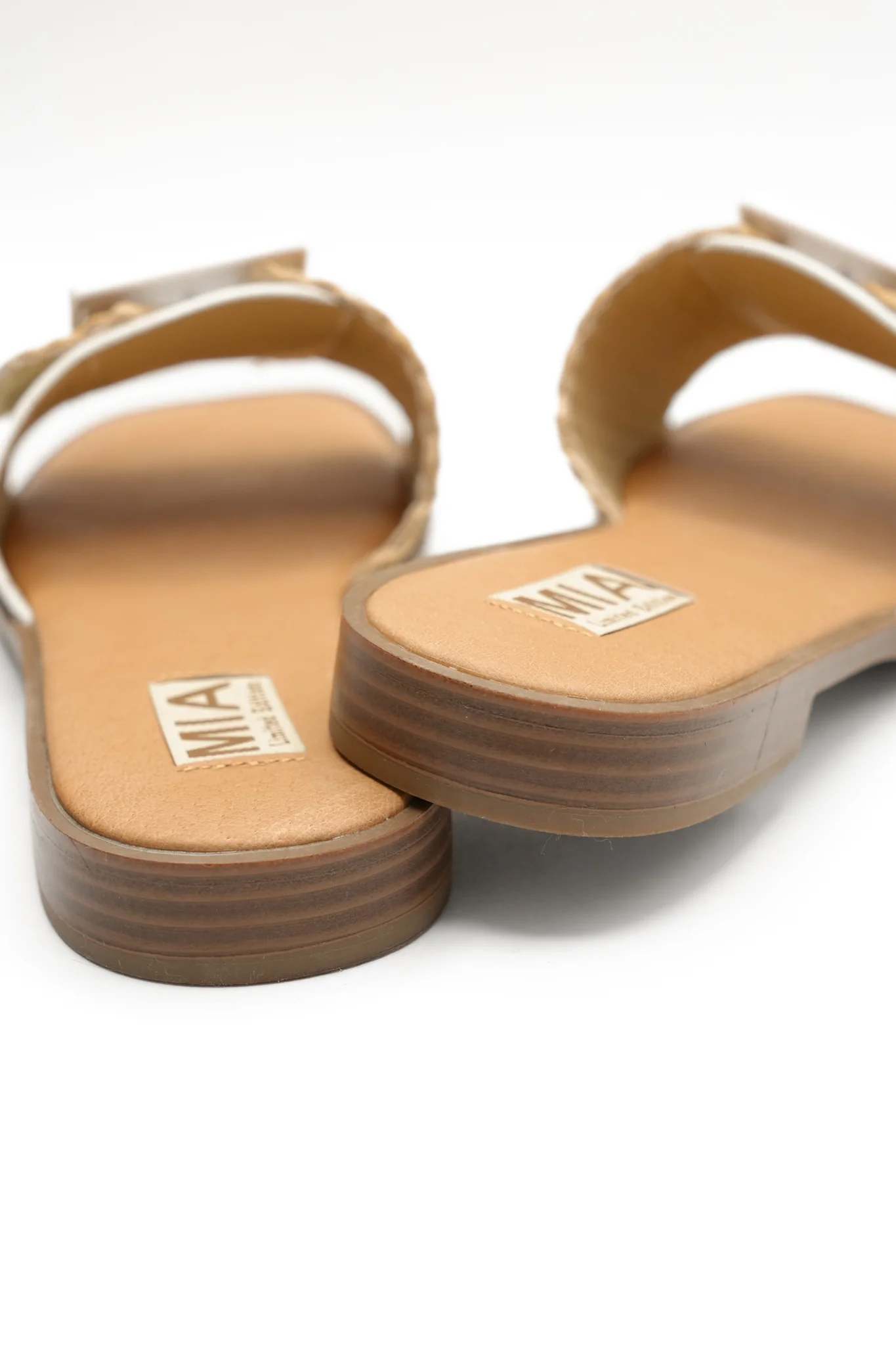 MIA Woven Raffia Buckle Slide Sandal - Image 5