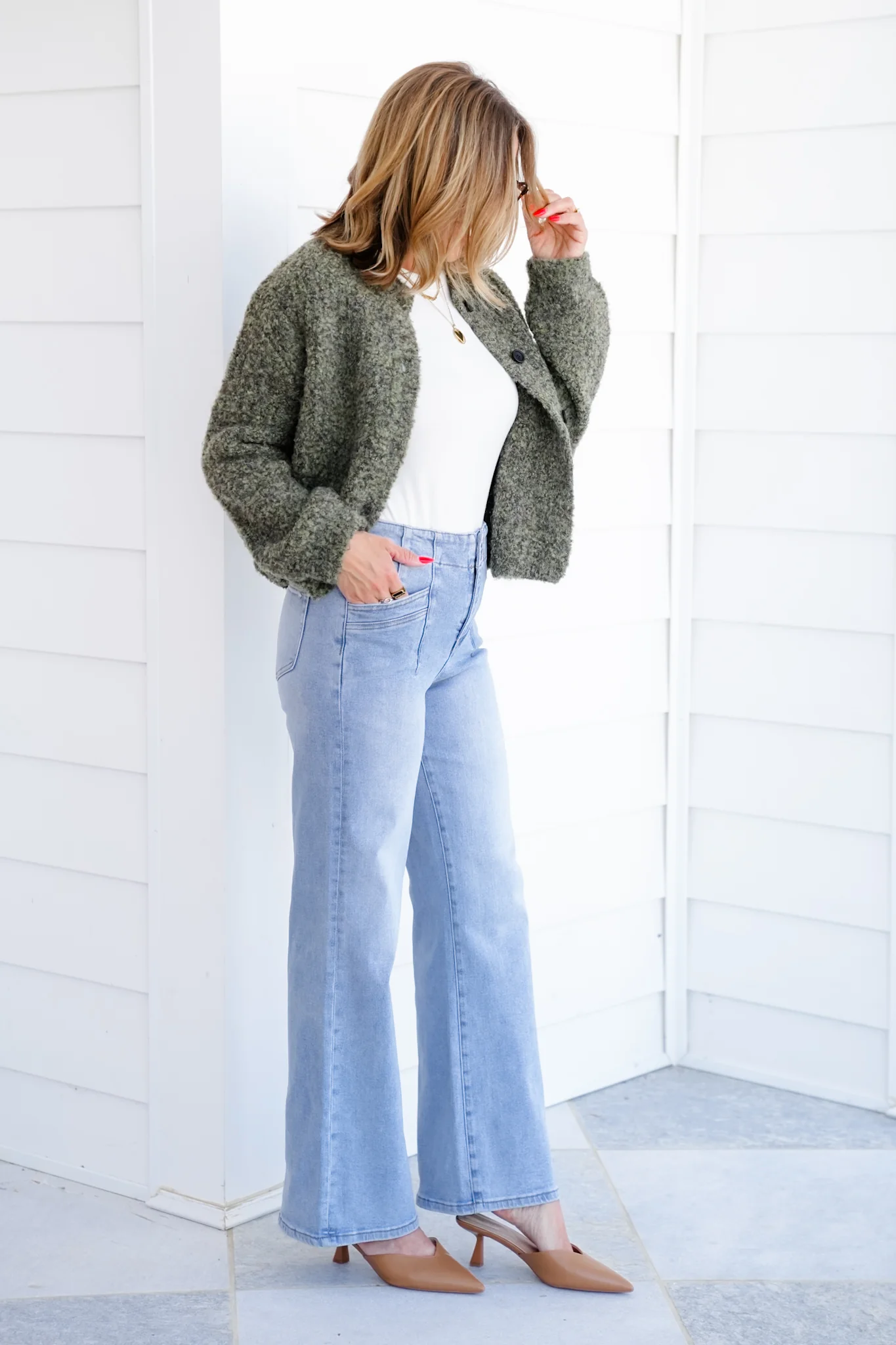 Mica High Rise Light Wash Wide Leg Jeans - Image 10