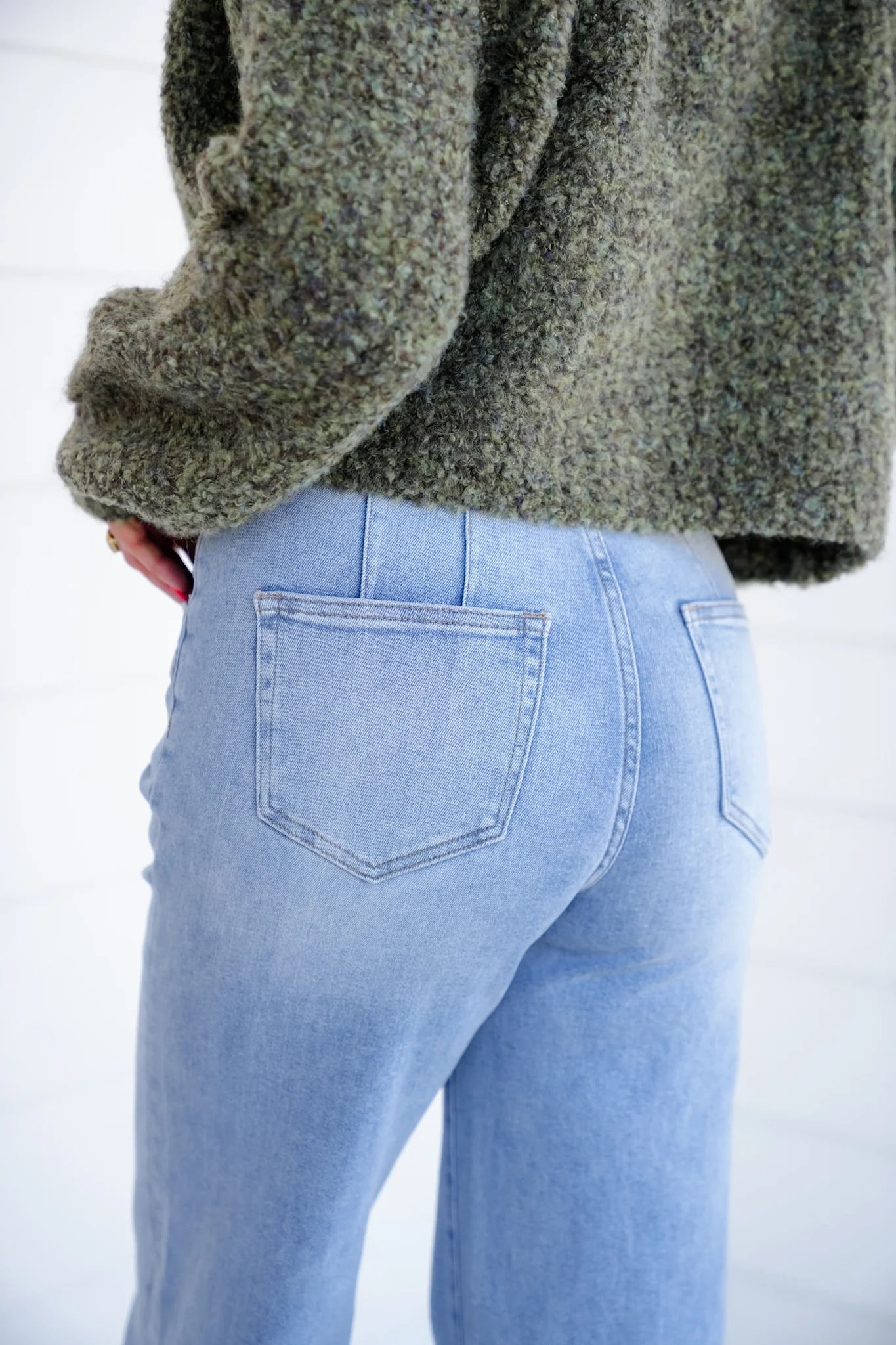 Mica High Rise Light Wash Wide Leg Jeans - Image 11